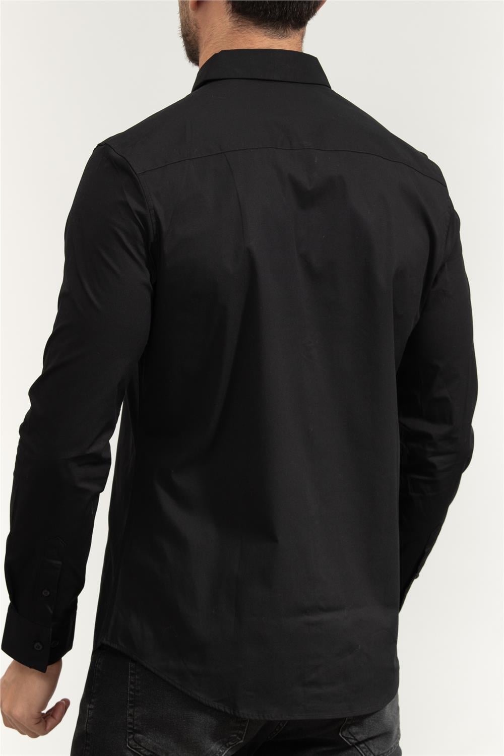 Calvin Klein LS Solid Stretch Slim Erkek Gömlek