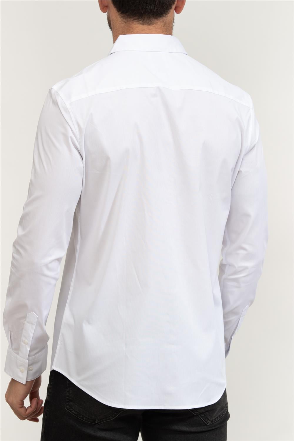 Calvin Klein LS Solid Stretch Slim Erkek Gömlek