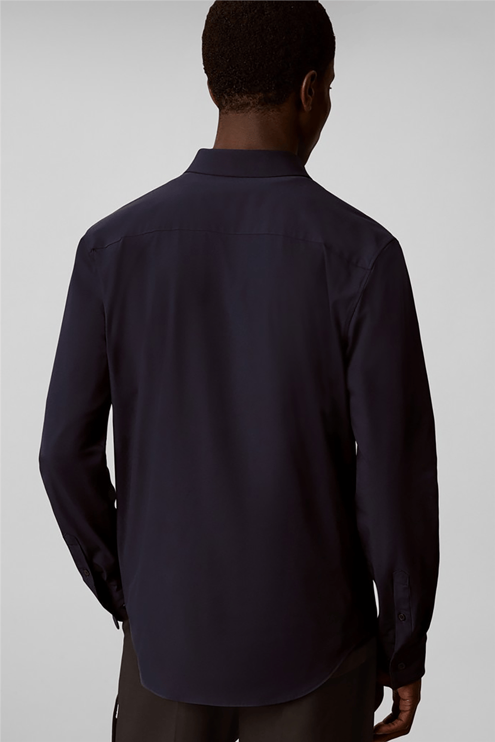 Calvin Klein Ls Solid Tech Stretch Slim Shirt Erkek Gömlek Lacivert