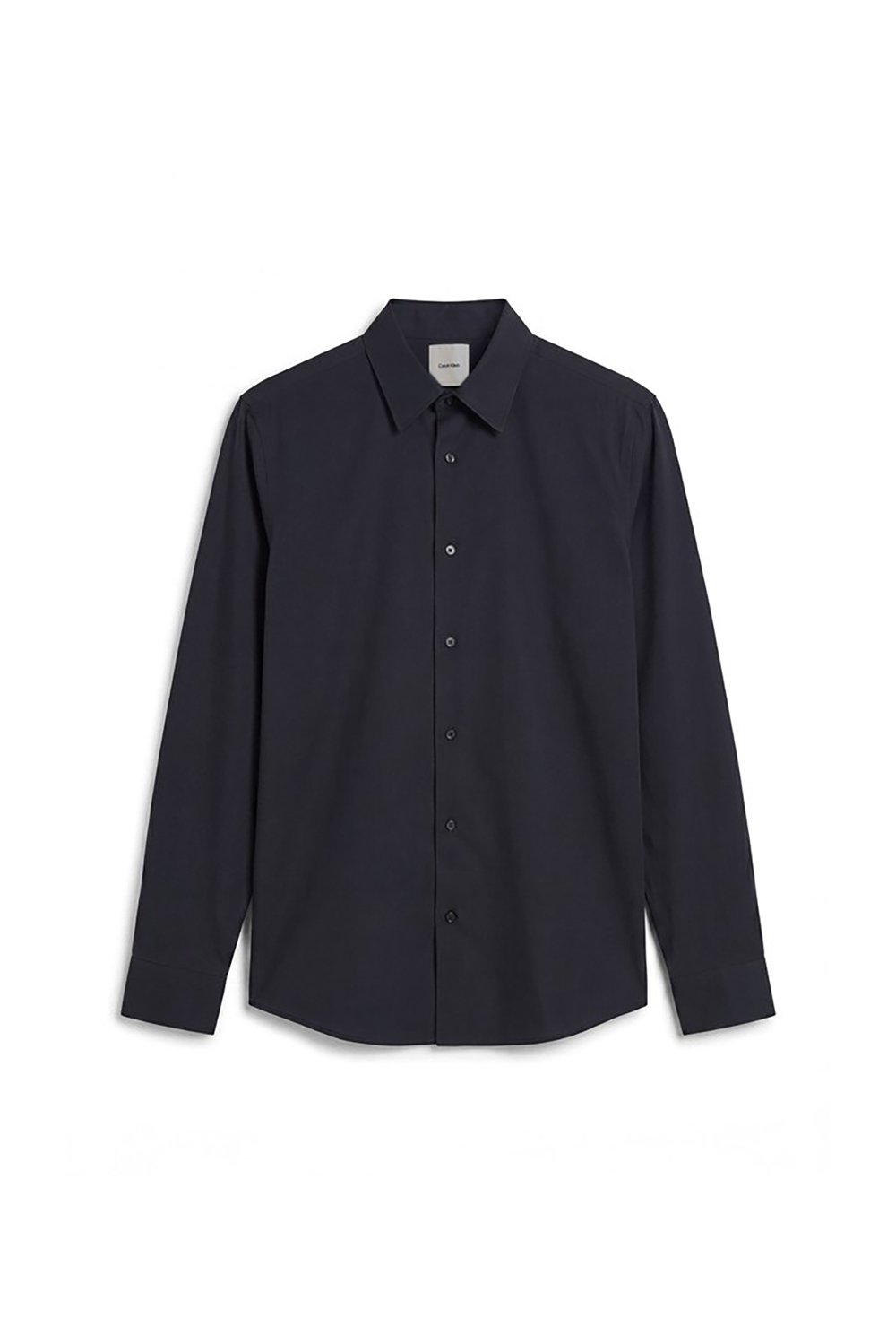 Calvin Klein Ls Solid Tech Stretch Slim Shirt Erkek Gömlek Lacivert
