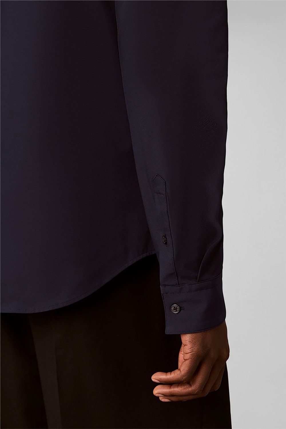 Calvin Klein Ls Solid Tech Stretch Slim Shirt Erkek Gömlek Lacivert
