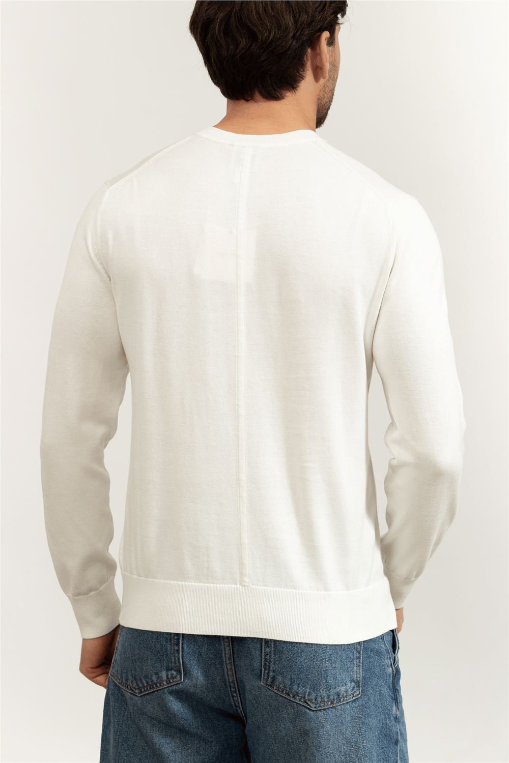 Calvin Klein LS Supima Cotton Crew 14Gg Erkek Triko
