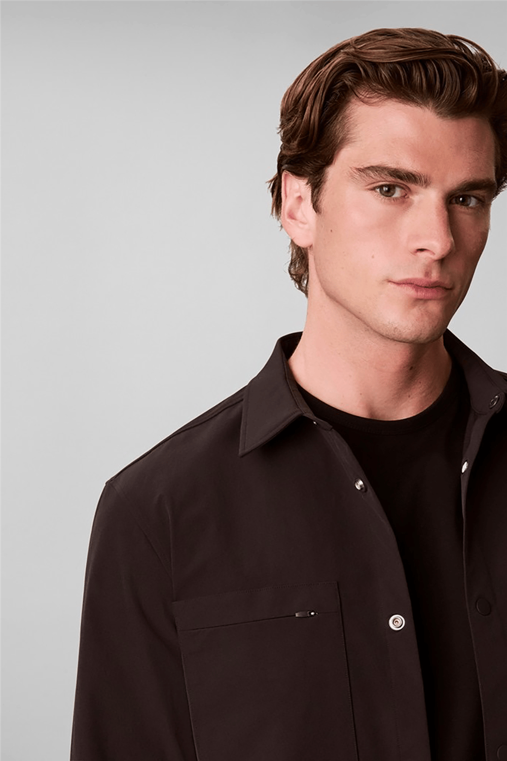 Calvin Klein Ls Tech Knit Dobby Classic Overs Erkek Gömlek Siyah