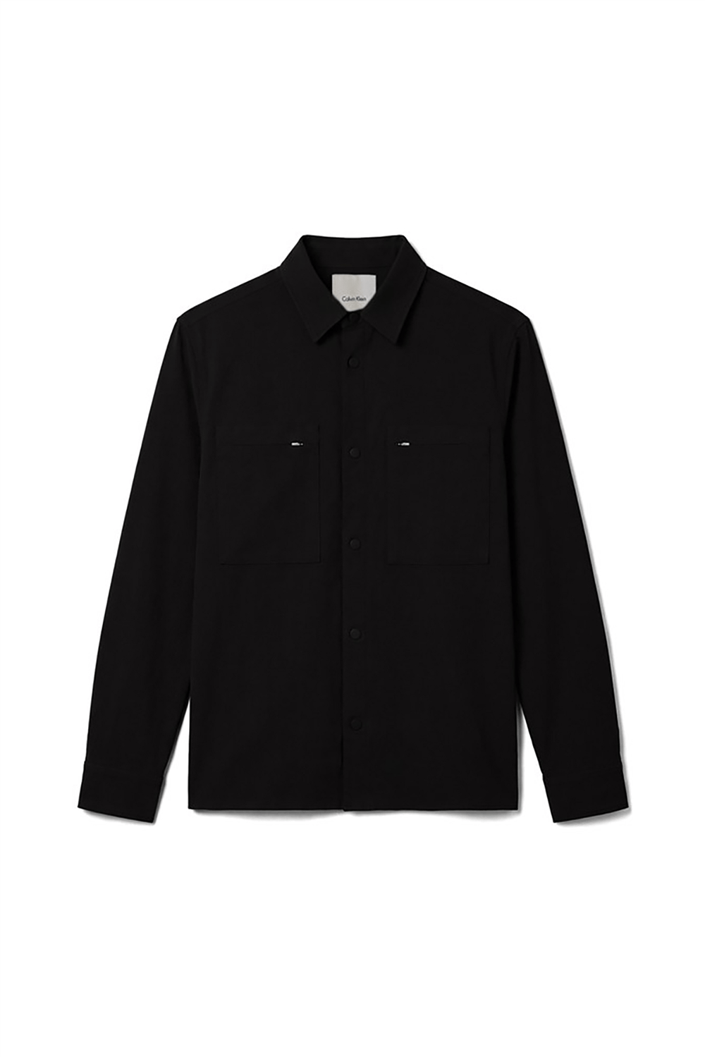 Calvin Klein Ls Tech Knit Dobby Classic Overs Erkek Gömlek Siyah