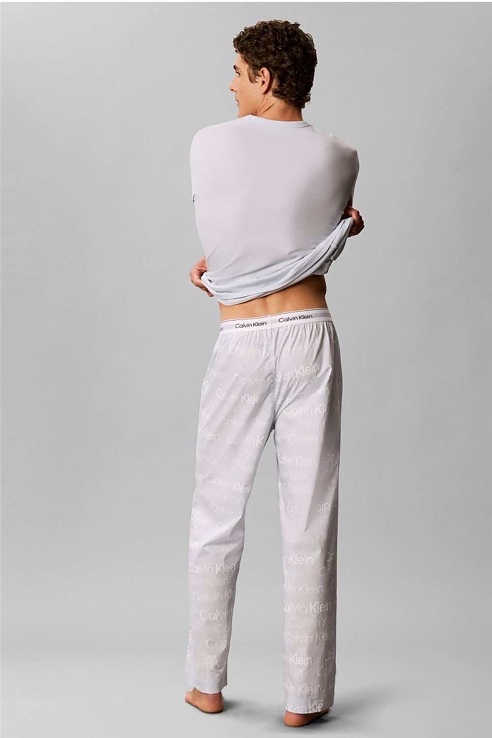 Calvin Klein Ls Tee Pant Set Erkek Pijama Takımı