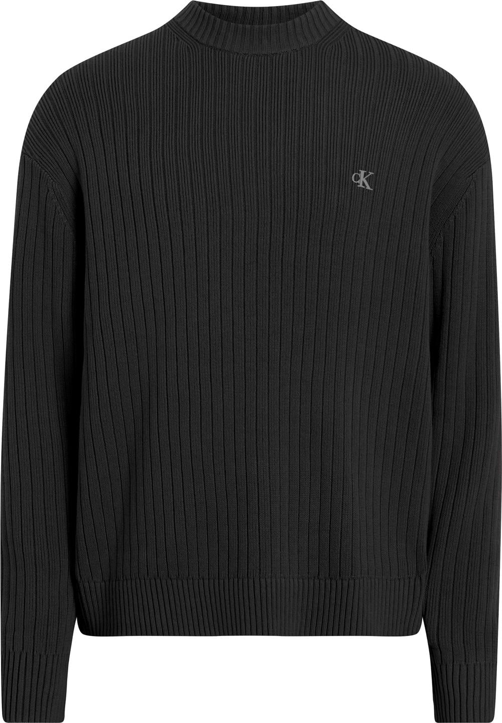 Calvin Klein Ls Vertical Texture Cttn Erkek Triko