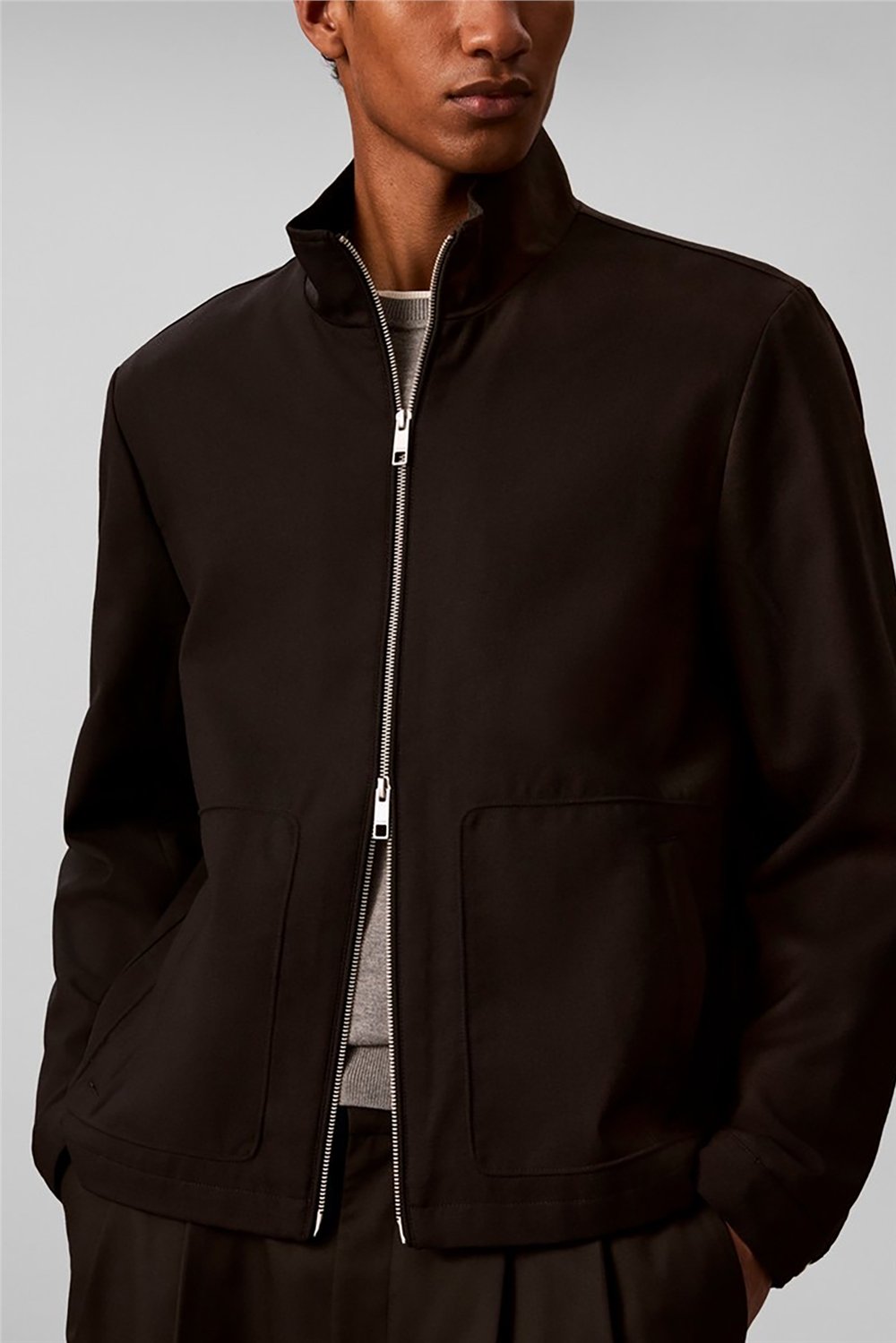 Calvin Klein Ls Wool Blend Zip Jkt Erkek Mont Siyah