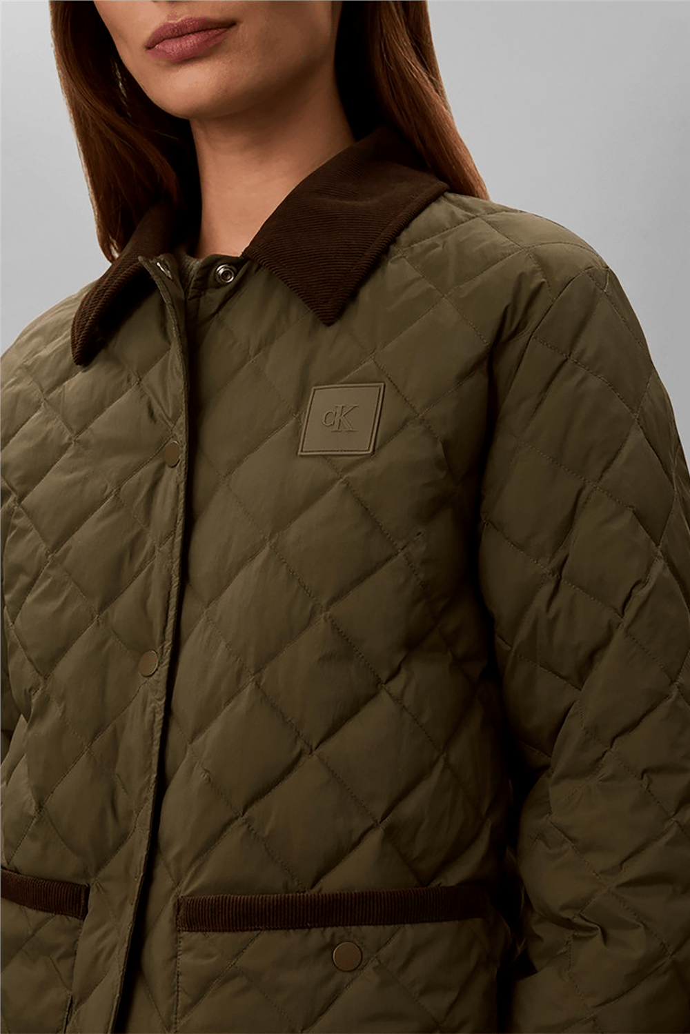 Calvin Klein Lw Mid Down Quilted Liner Jacket Kadın Mont Yeşil