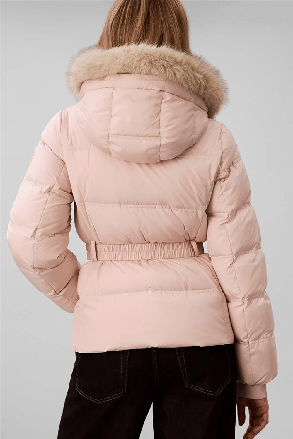 Calvin Klein Matte Mw Belted Short Puffer Wit Kadın Şişme Mont