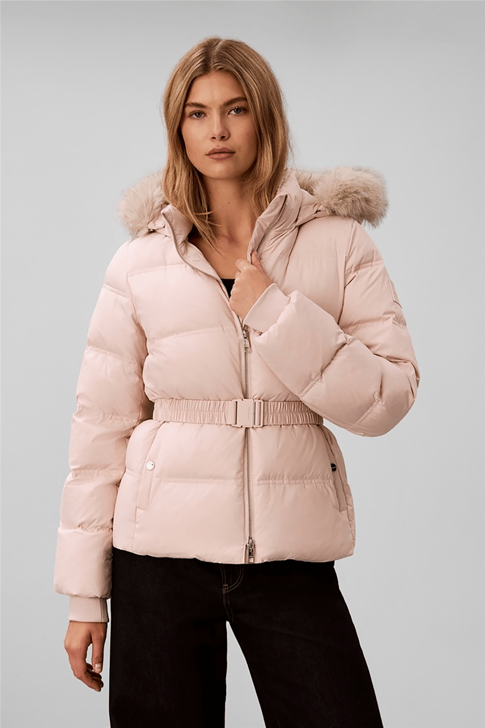 Calvin Klein Matte Mw Belted Short Puffer Wit Kadın Şişme Mont