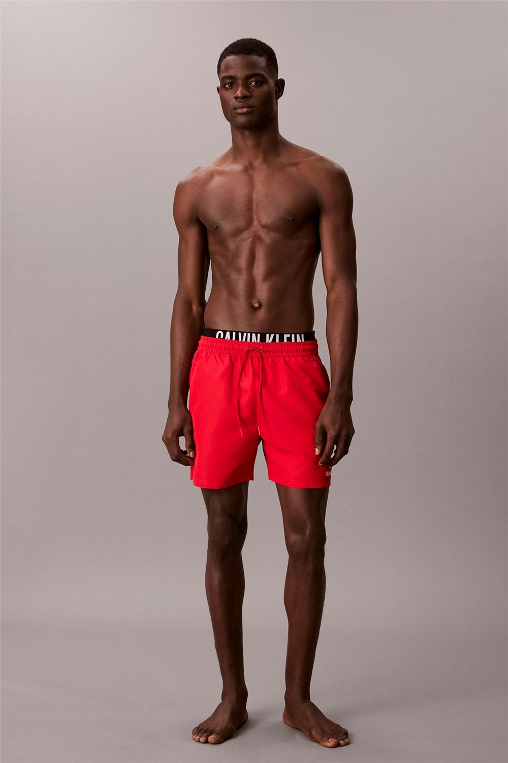 Calvin Klein Medium Drawstring Bo Erkek Şort Mayo Kırmızı