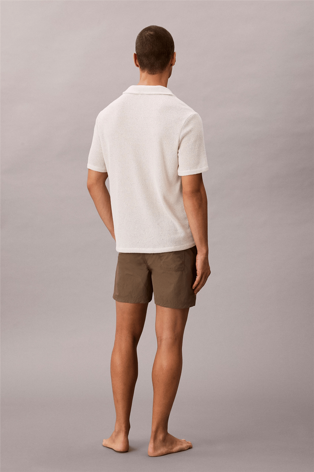 Calvin Klein Medium Drawstring Erkek Şort Mayo Gri