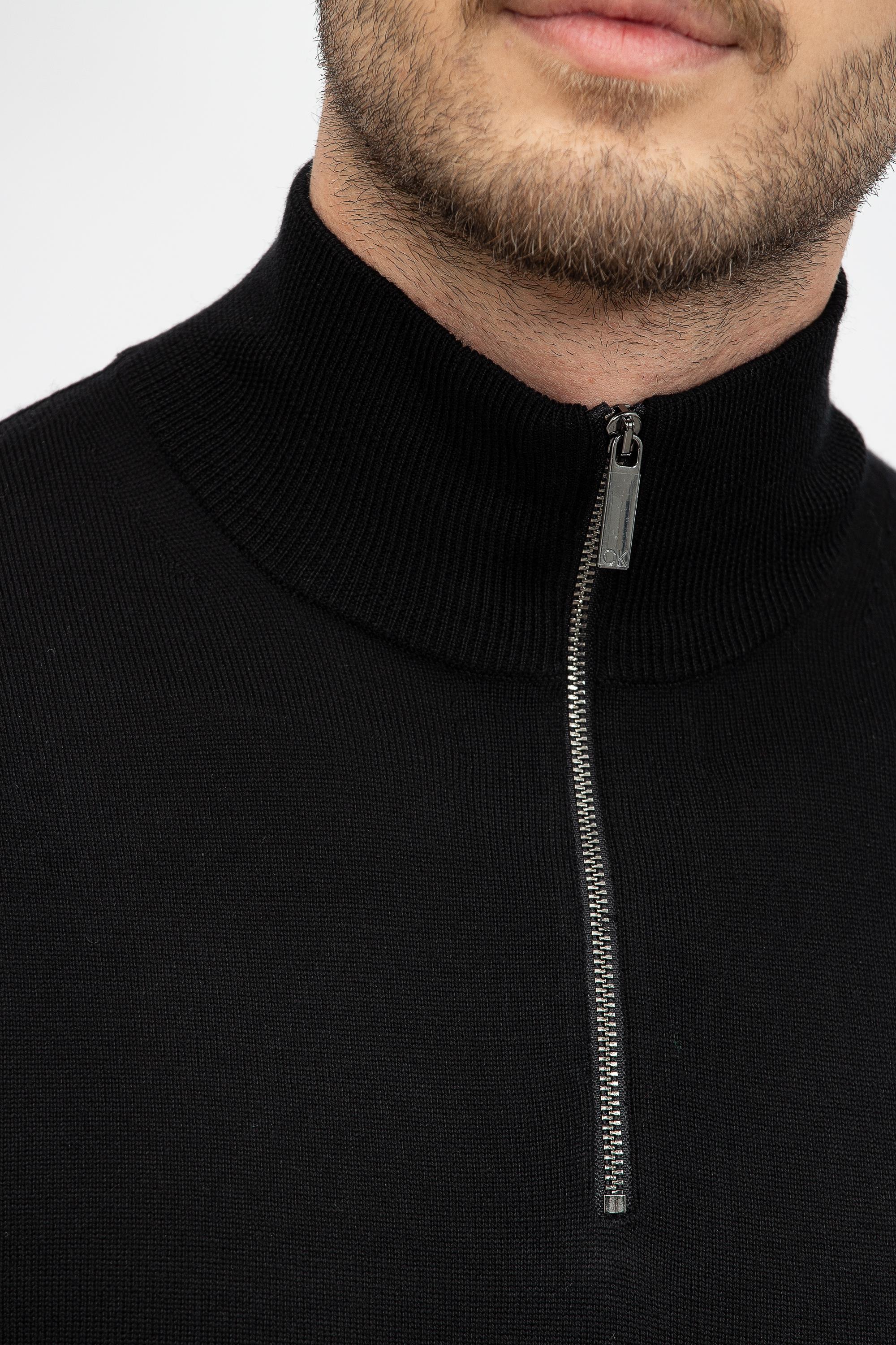 Calvin Klein Merino Quarter Zip Erkek Triko