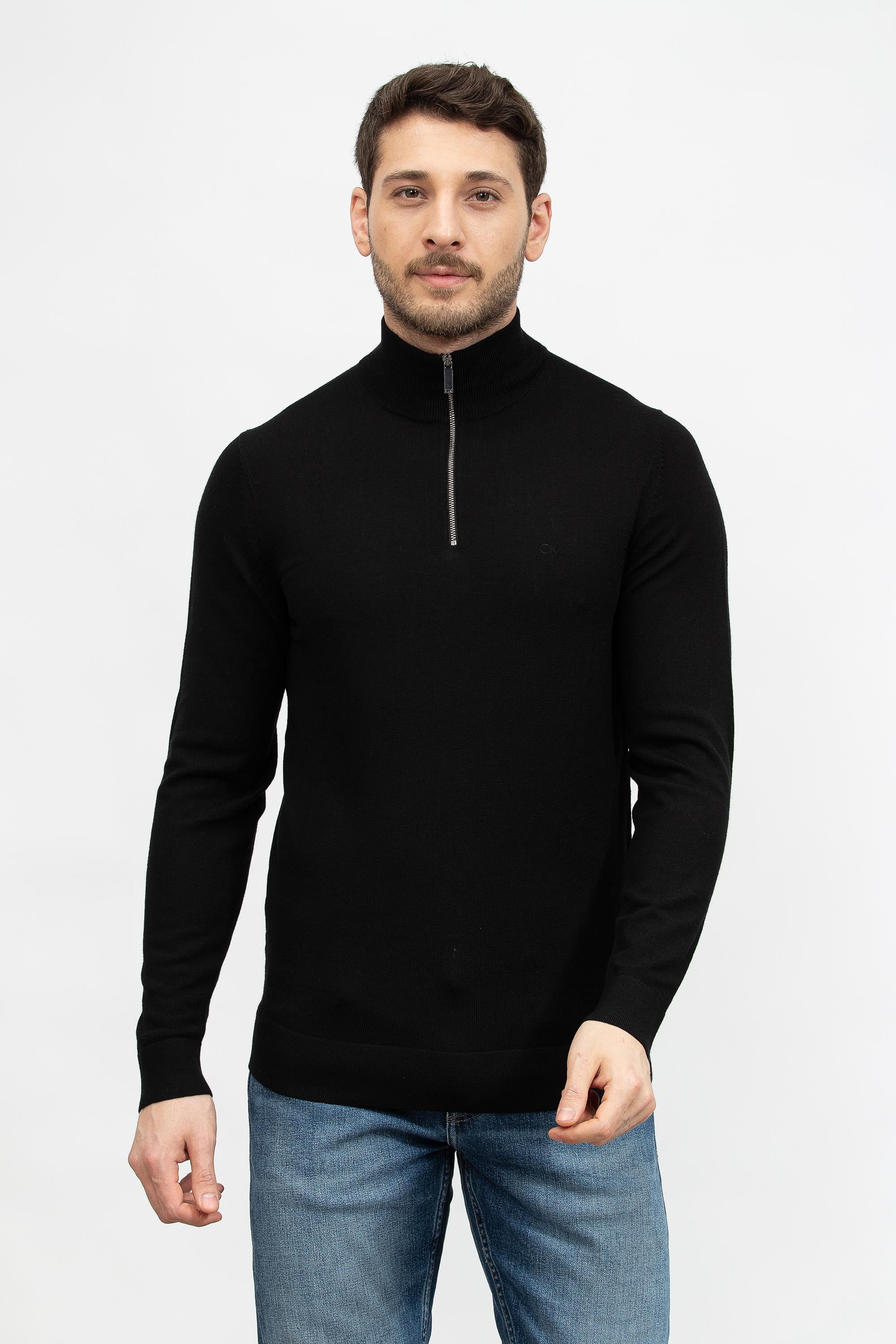 Calvin Klein Merino Quarter Zip Erkek Triko
