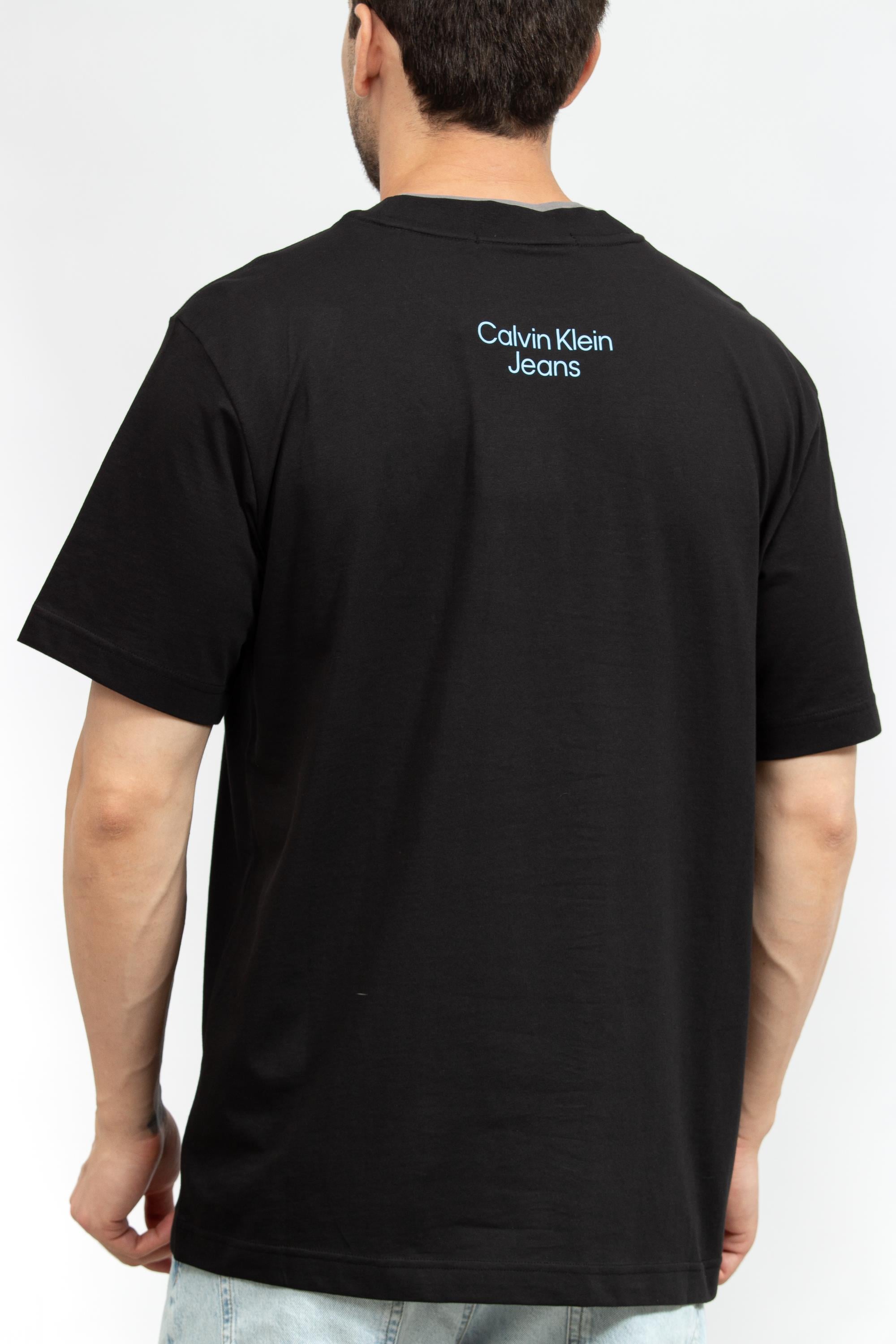 Calvin Klein Meta Monogram Erkek Bisiklet Yaka T-Shirt