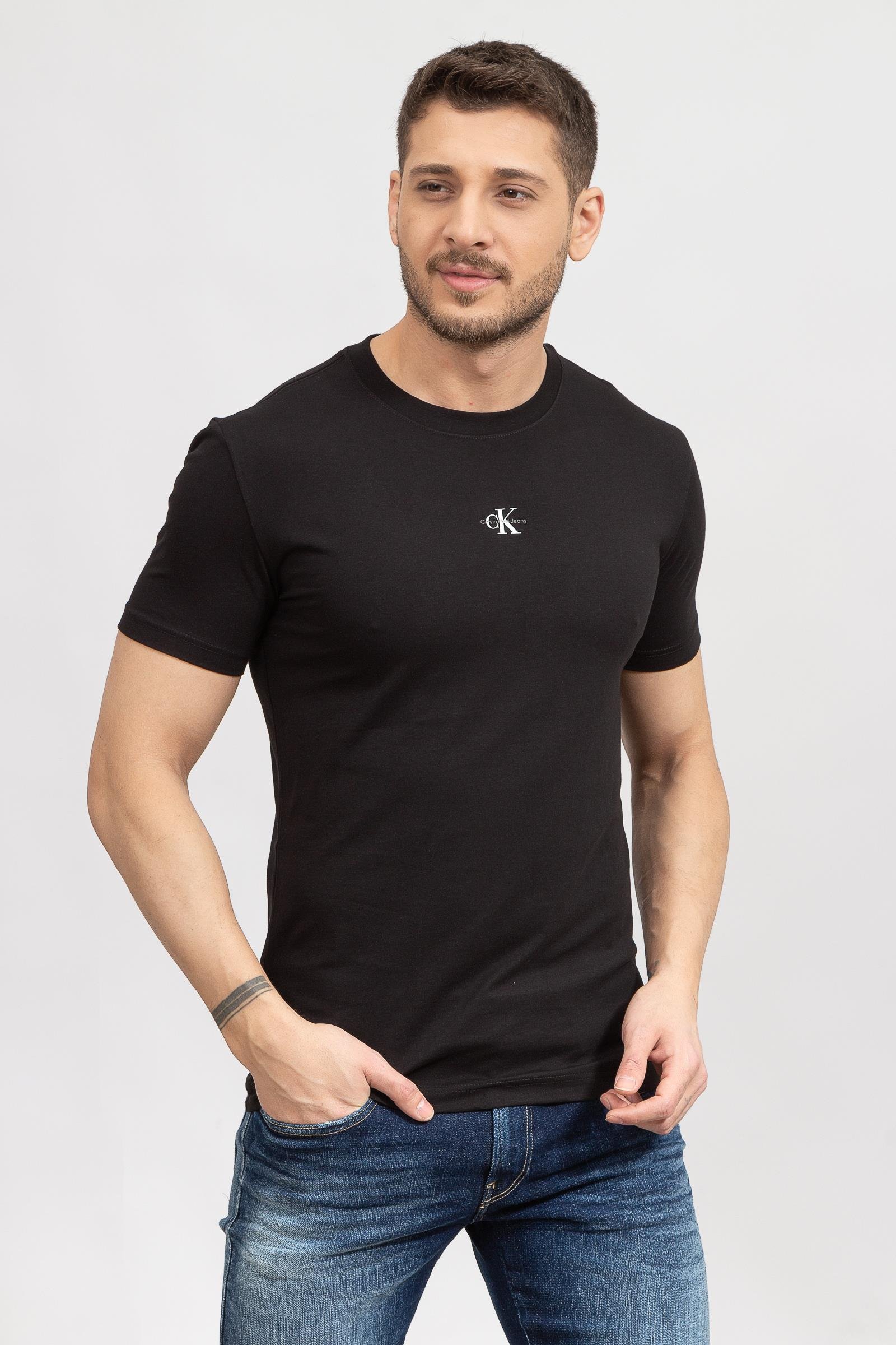 Calvin Klein Micro Monologo Erkek Bisiklet Yaka T-Shirt