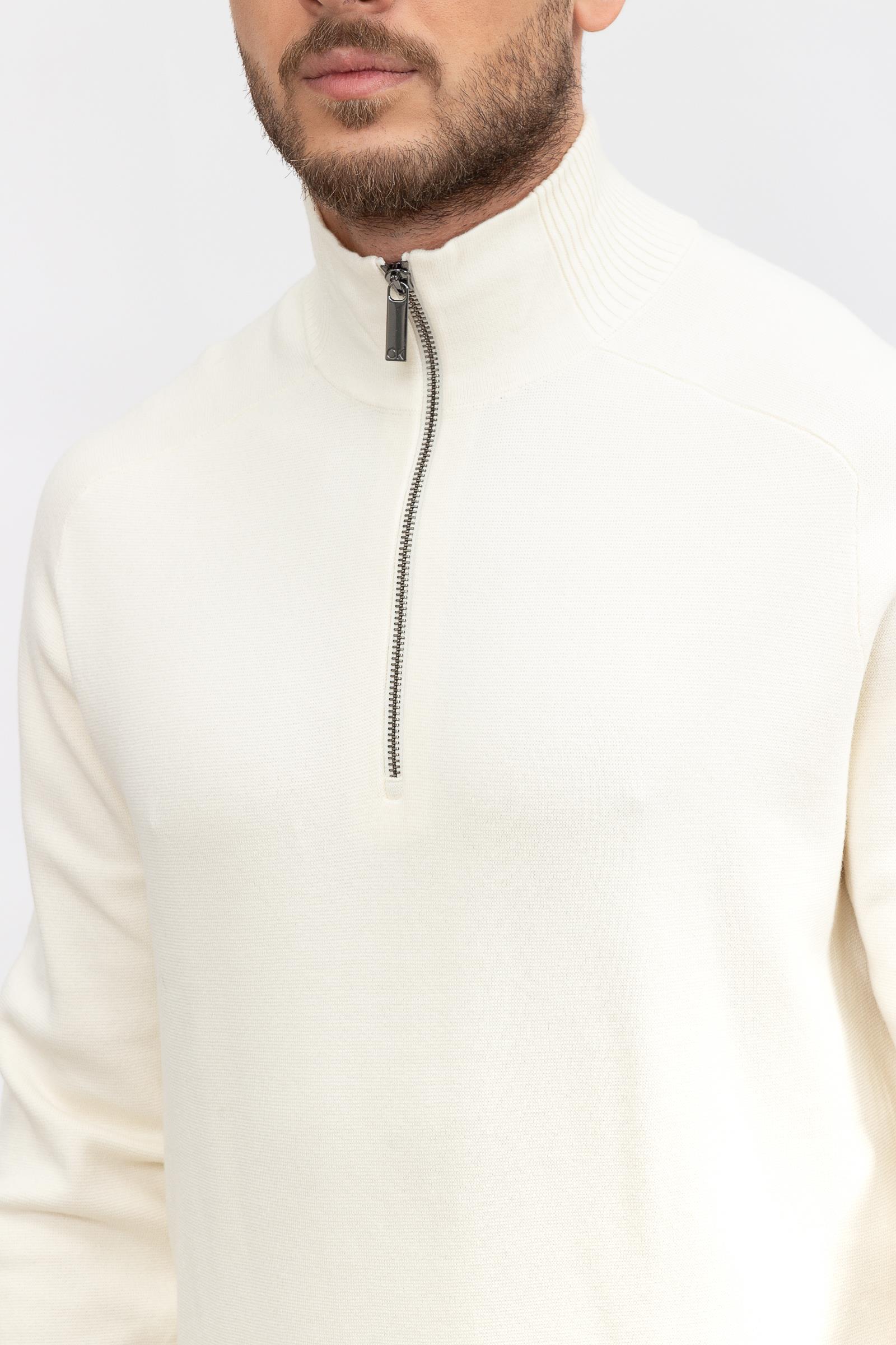 Calvin Klein Milano Stitch Quarter Zip Erkek Triko