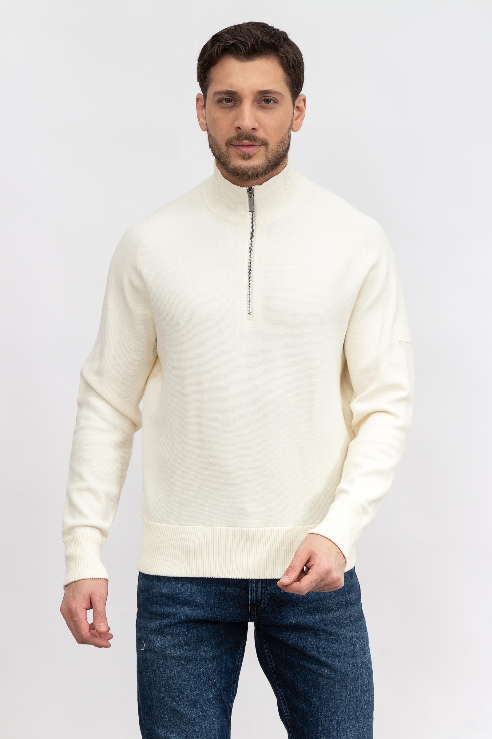 Calvin Klein Milano Stitch Quarter Zip Erkek Triko