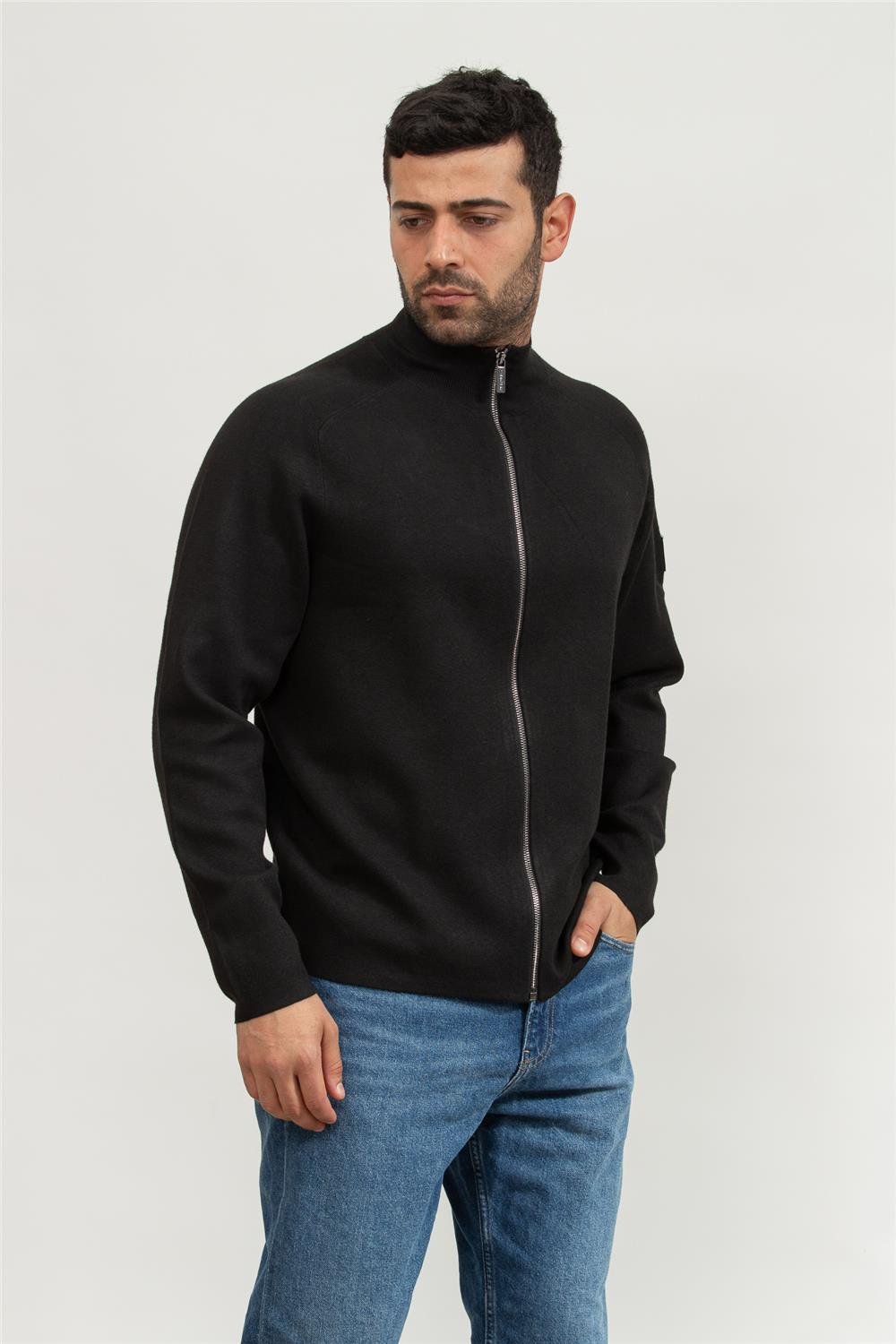 Calvin Klein Milano Stitch Zip Through Erkek Fermuarlı Sweatshirt