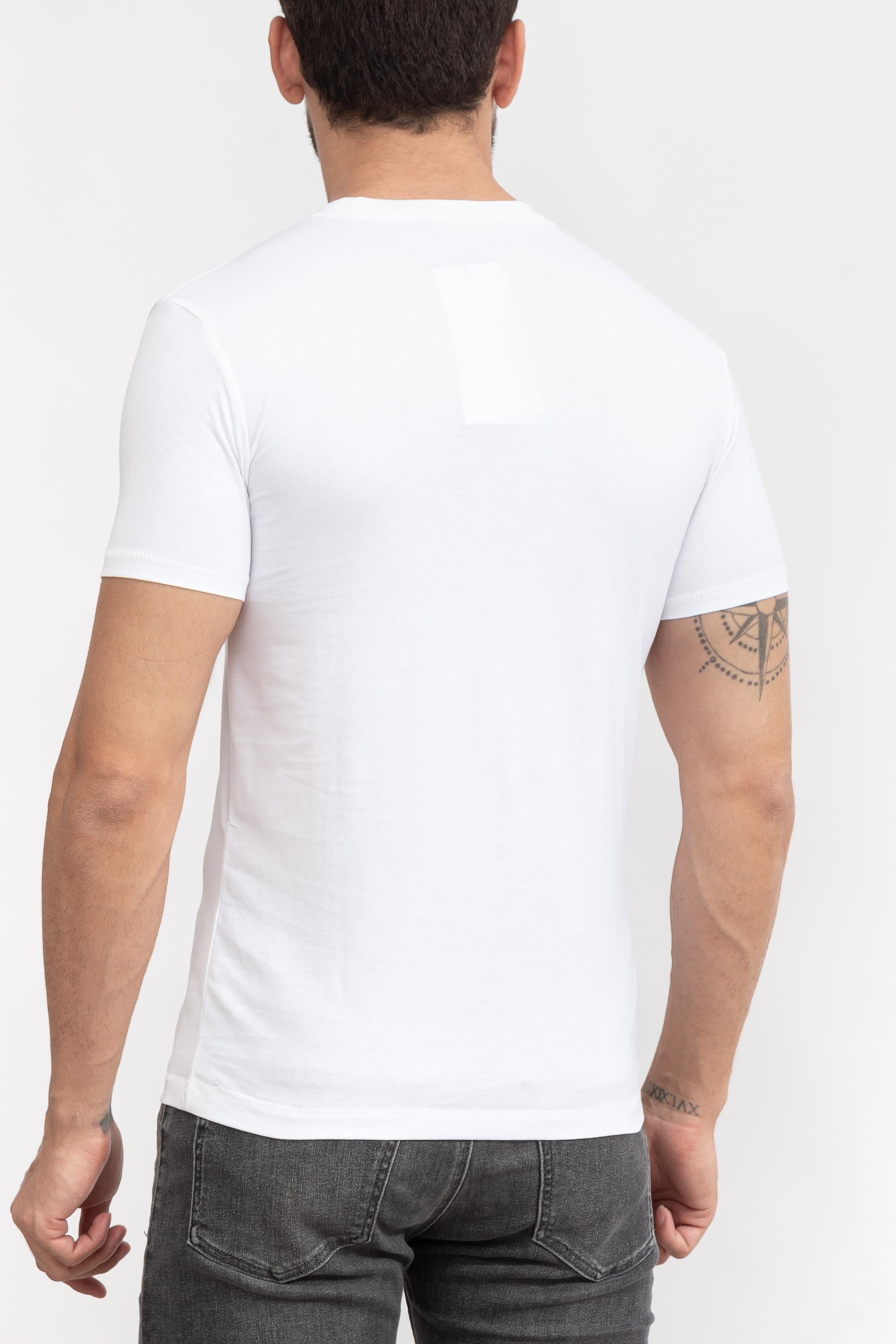 Calvin Klein Mixed institutional Erkek Bisiklet Yaka T-Shirt
