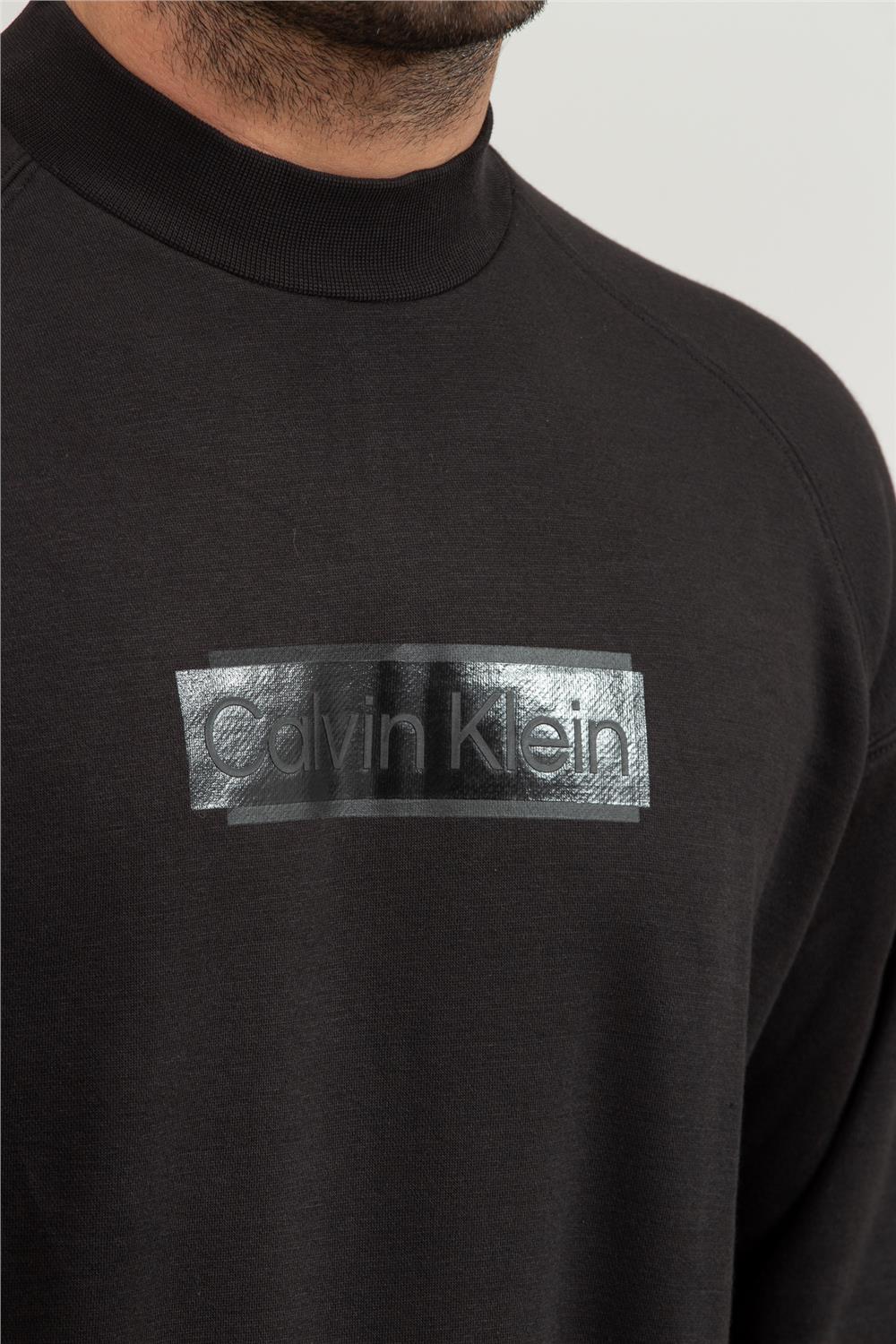 Calvin Klein Modal Festive Erkek Bisiklet Yaka Sweatshirt