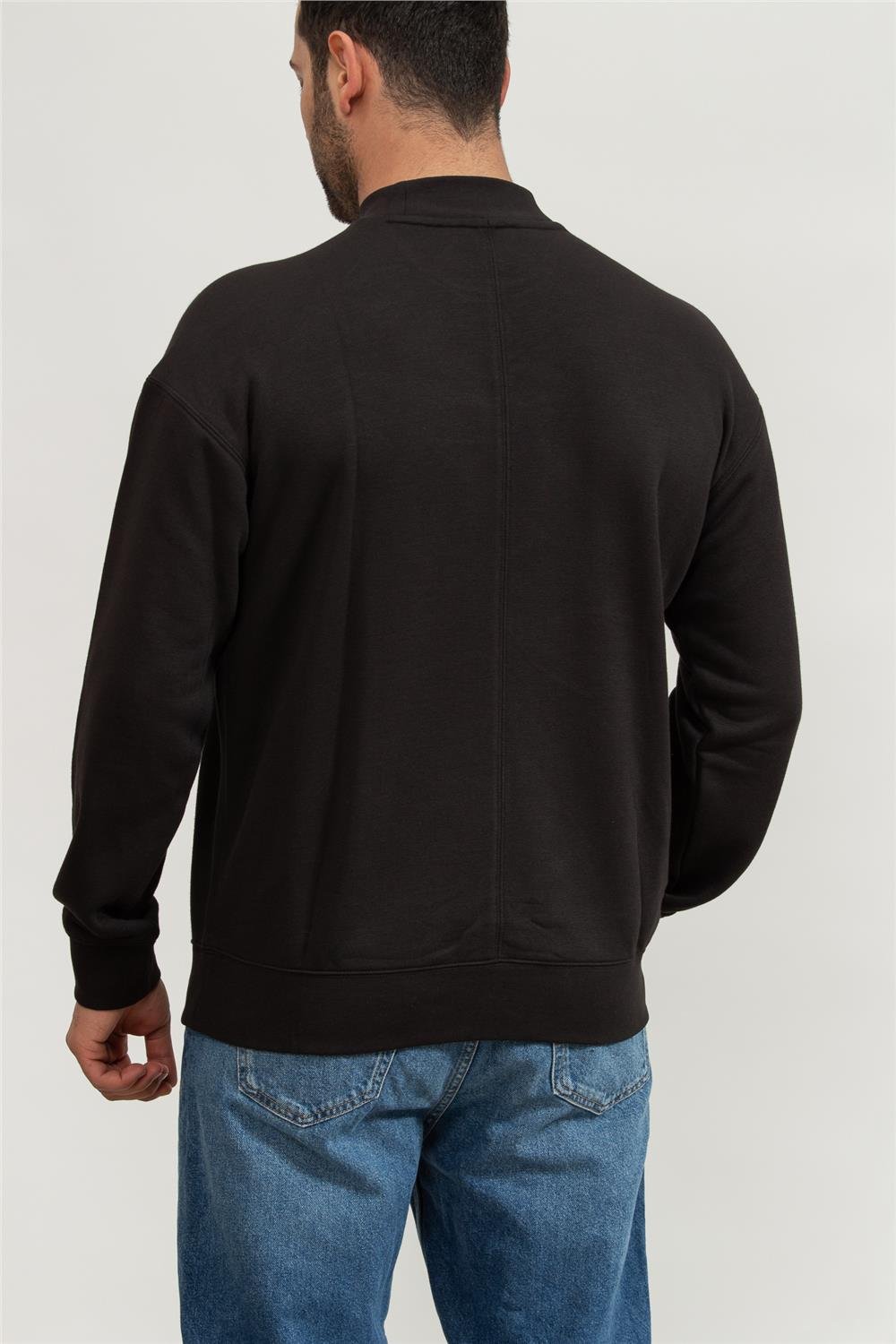 Calvin Klein Modal Festive Erkek Bisiklet Yaka Sweatshirt