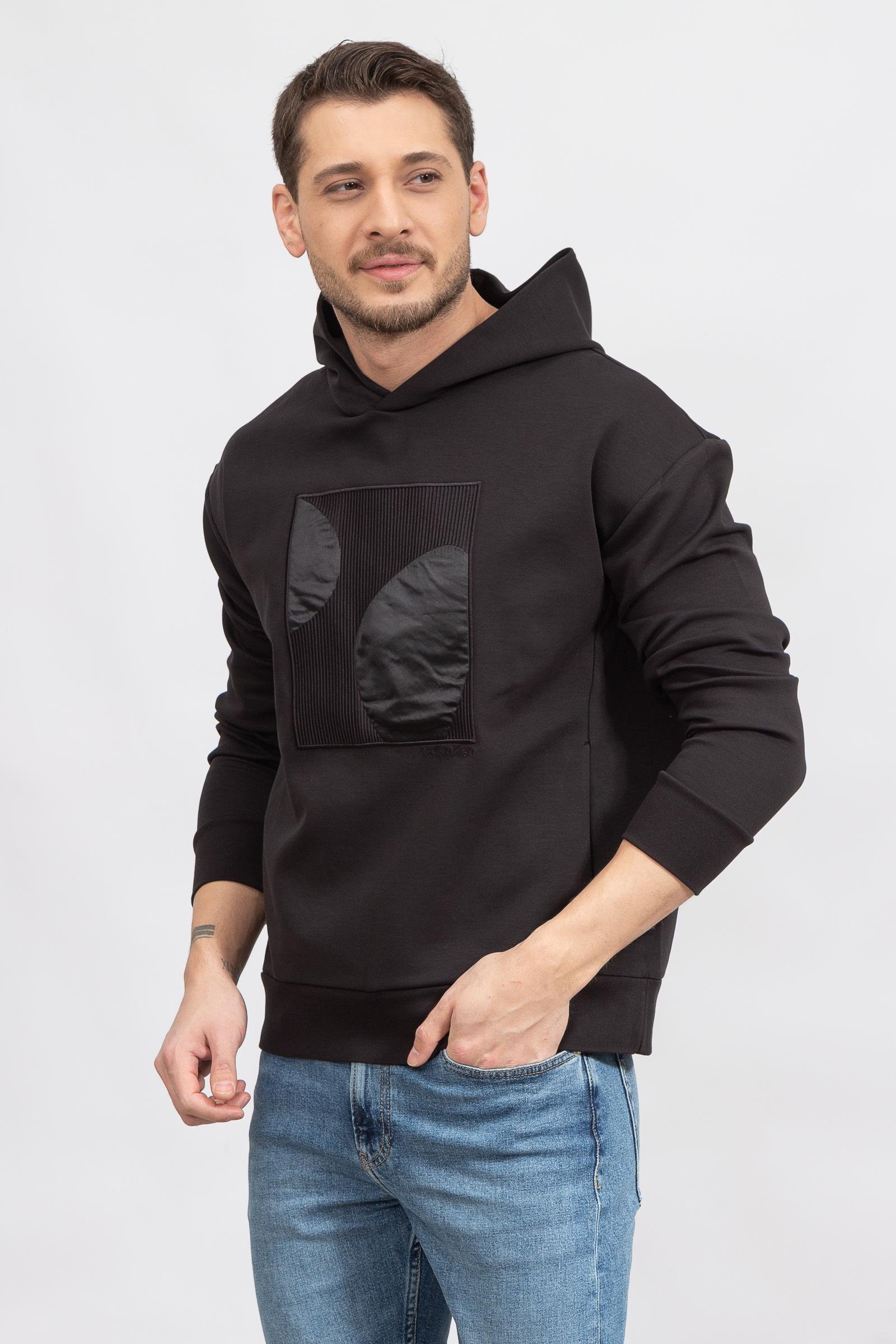Calvin Klein Modern Graphics D2 Erkek Kapüşonlu Sweatshirt