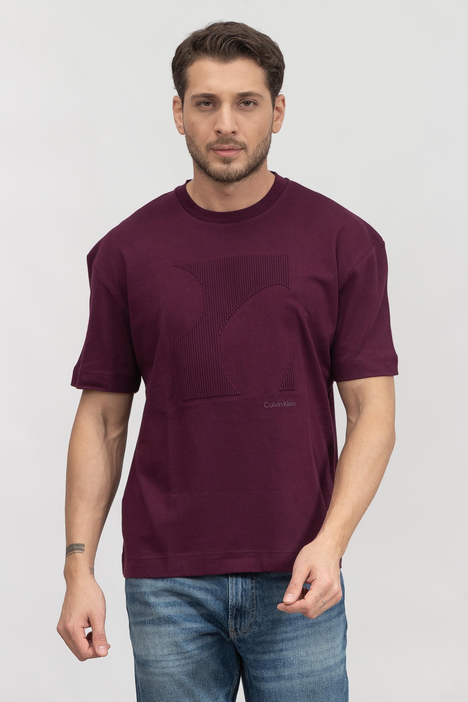 Calvin Klein Modern Graphics Erkek Bisiklet Yaka T-Shirt
