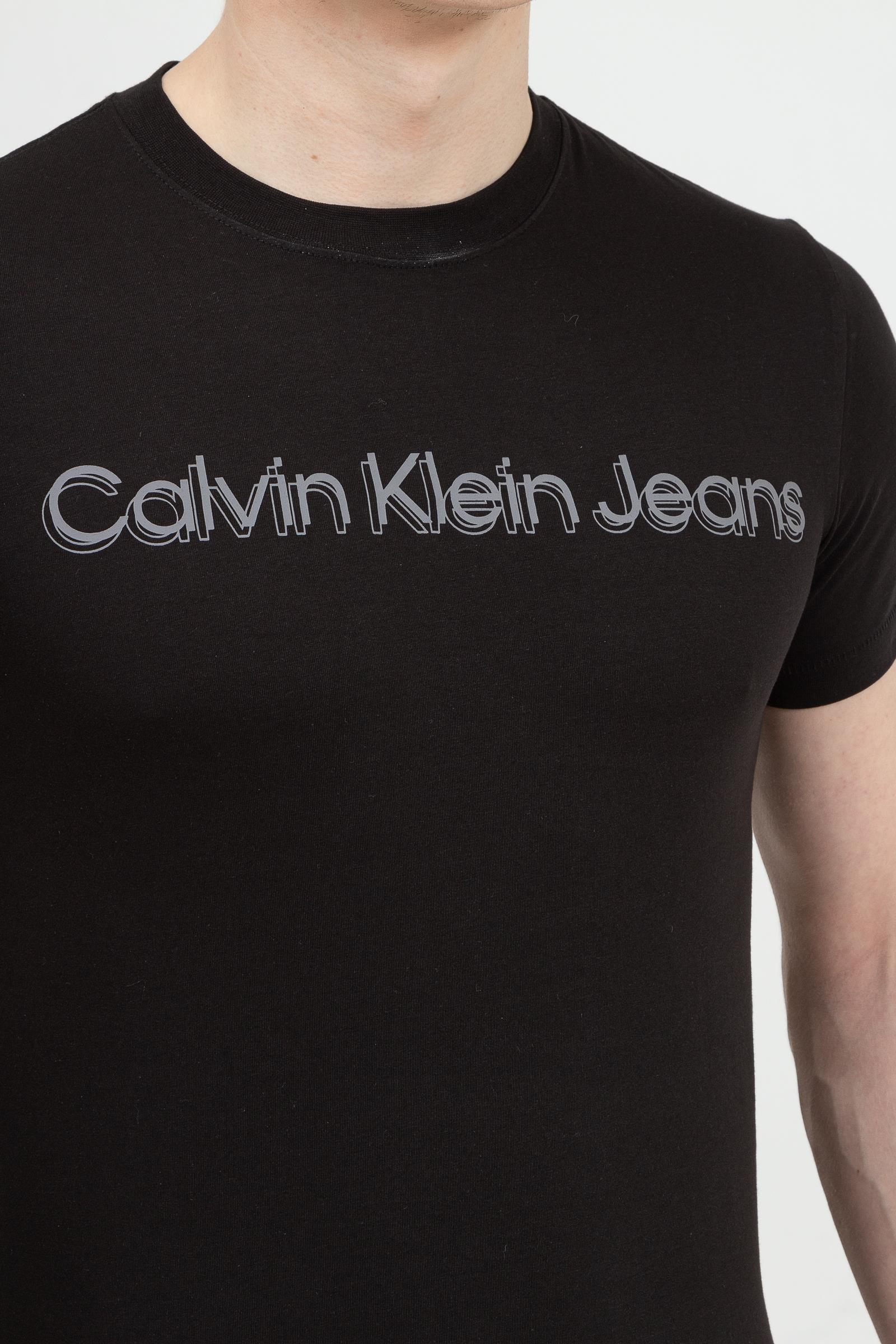 Calvin Klein Monochrome Institutional Tee Erkek Bisiklet Yaka T-Shirt