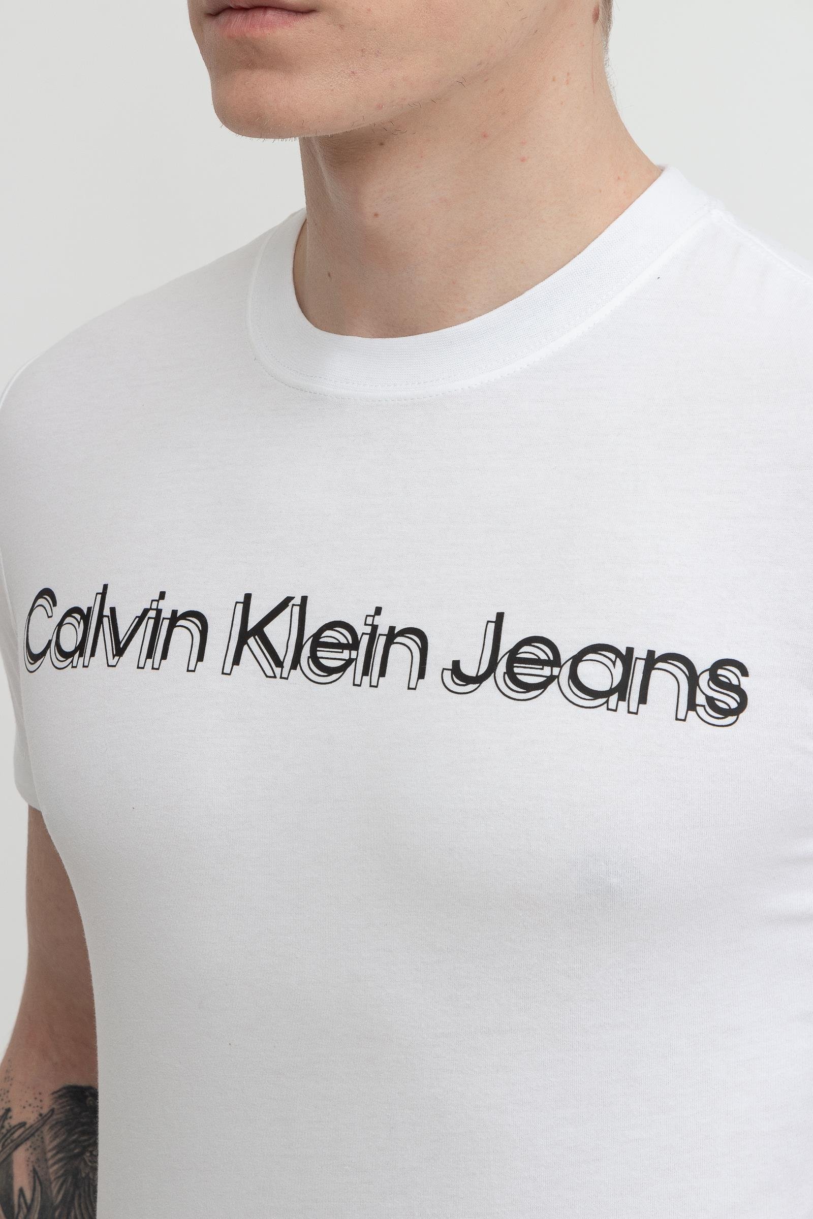 Calvin Klein Monochrome Institutional Tee Erkek Bisiklet Yaka T-Shirt