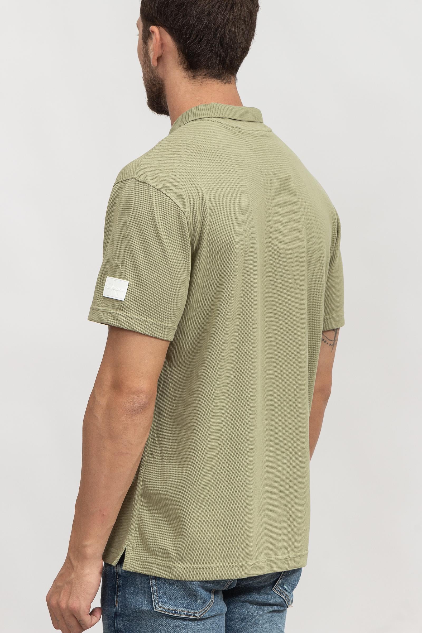 Calvin Klein Monogram Badge Relaxed Polo Erkek Polo Yaka T-Shirt