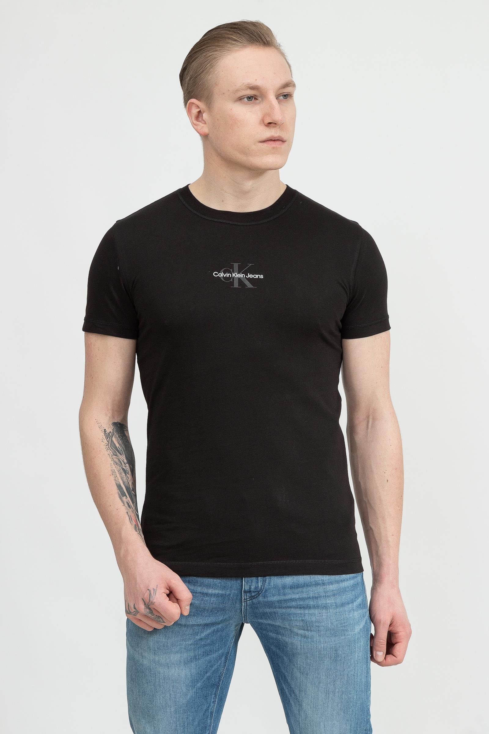Calvin Klein Monogram Logo Tee Erkek Bisiklet Yaka T-Shirt
