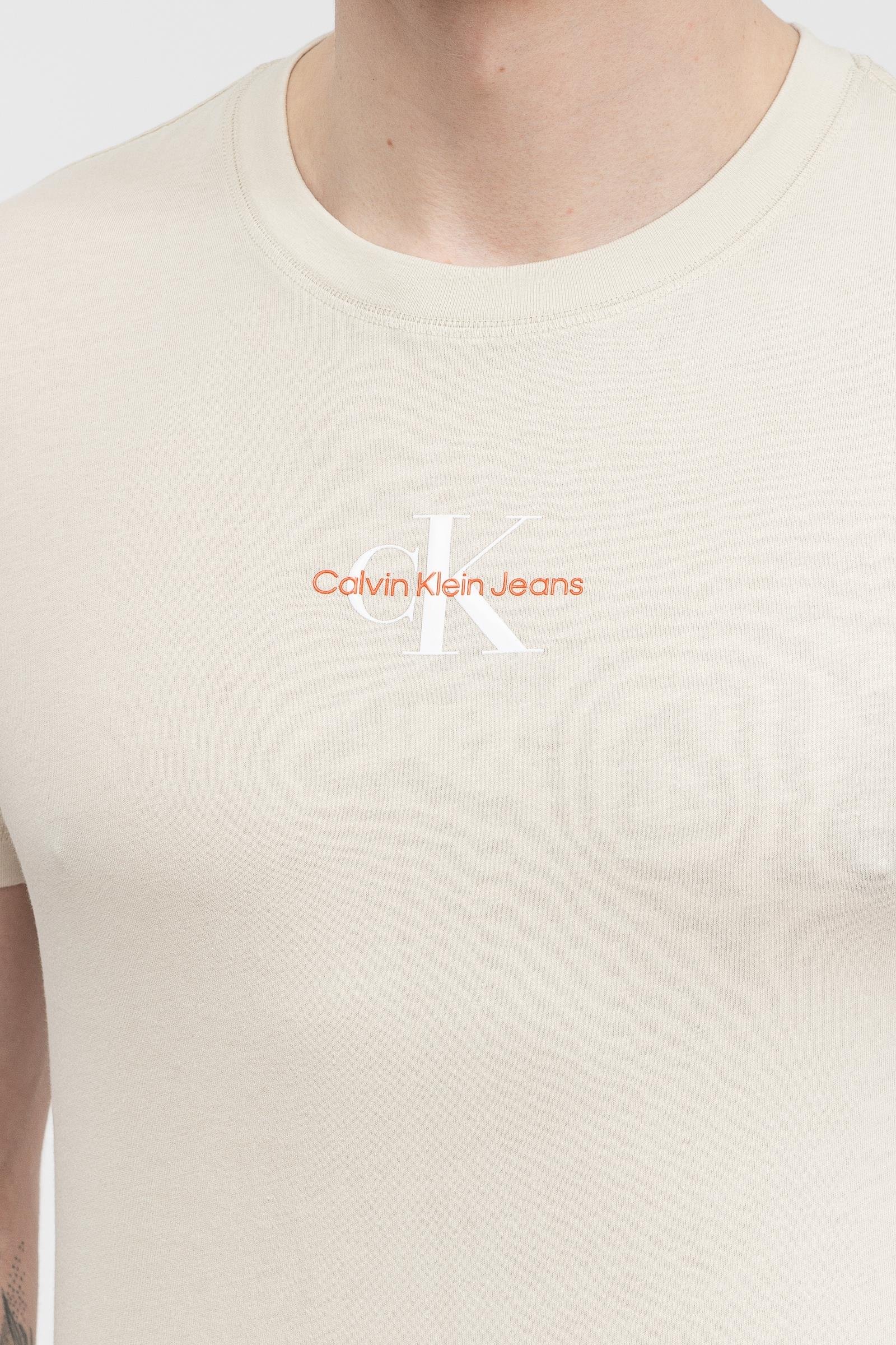 Calvin Klein Monogram Logo Tee Erkek Bisiklet Yaka T-Shirt