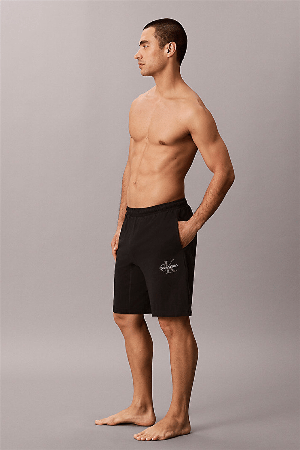 Calvin Klein Monogram Sleep Short Erkek Pijama Altı Siyah