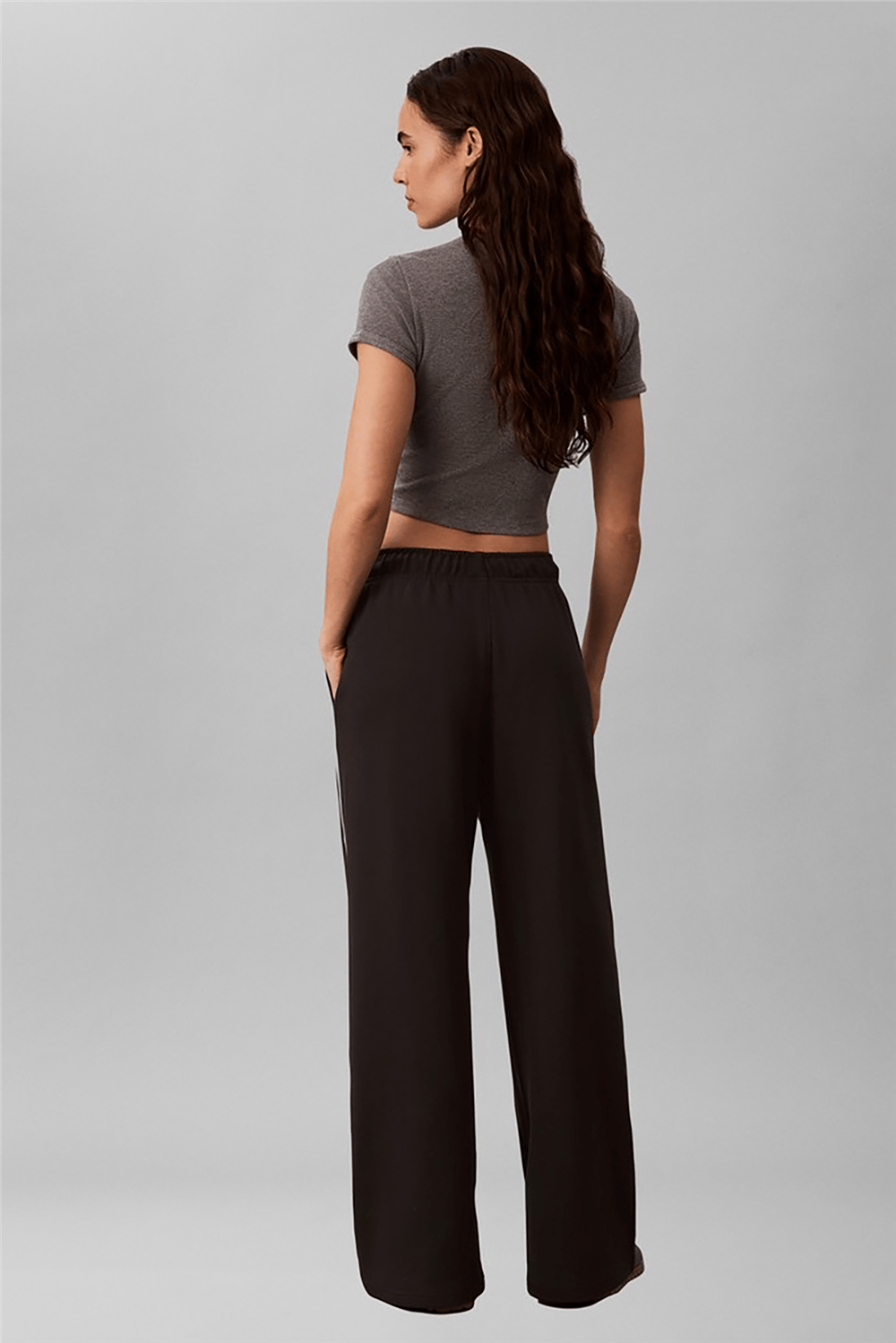 Calvin Klein Monogram Terry Contrast Piping P Kadın Eşofman Altı Siyah