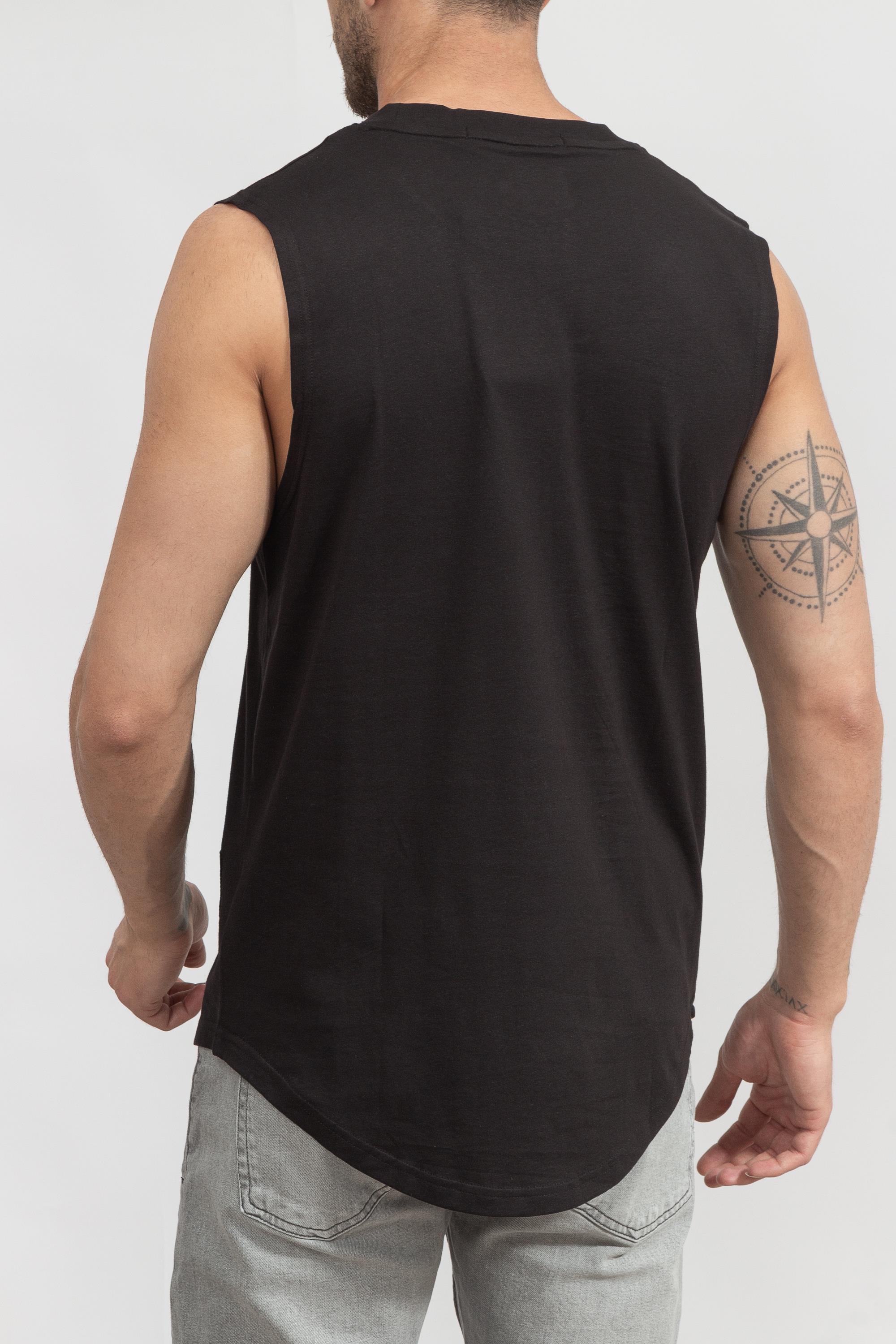 Calvin Klein Monologo Badge Tank Top Erkek Kolsuz T-Shirt