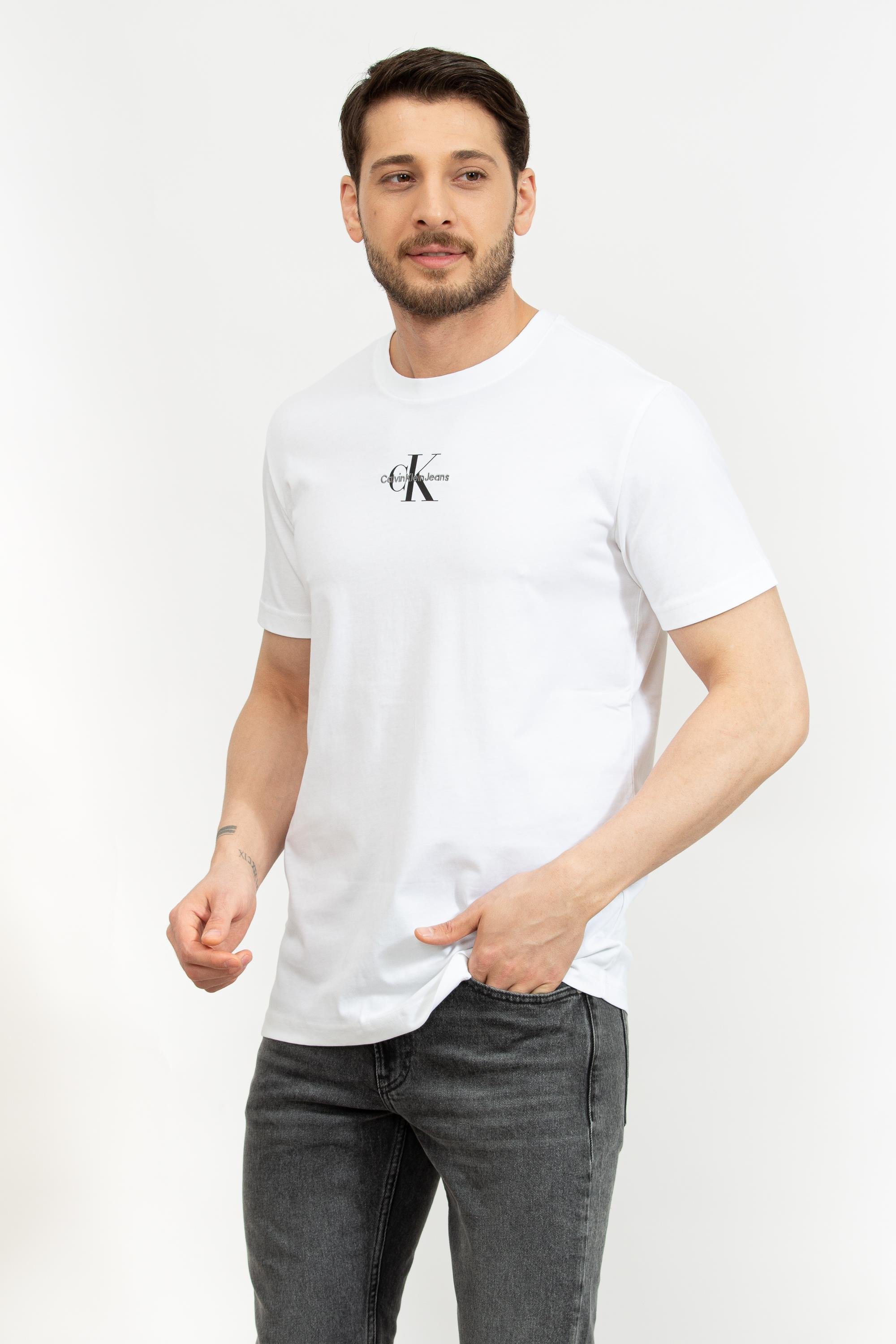 Calvin Klein Monologo Regular Erkek Bisiklet Yaka T-Shirt