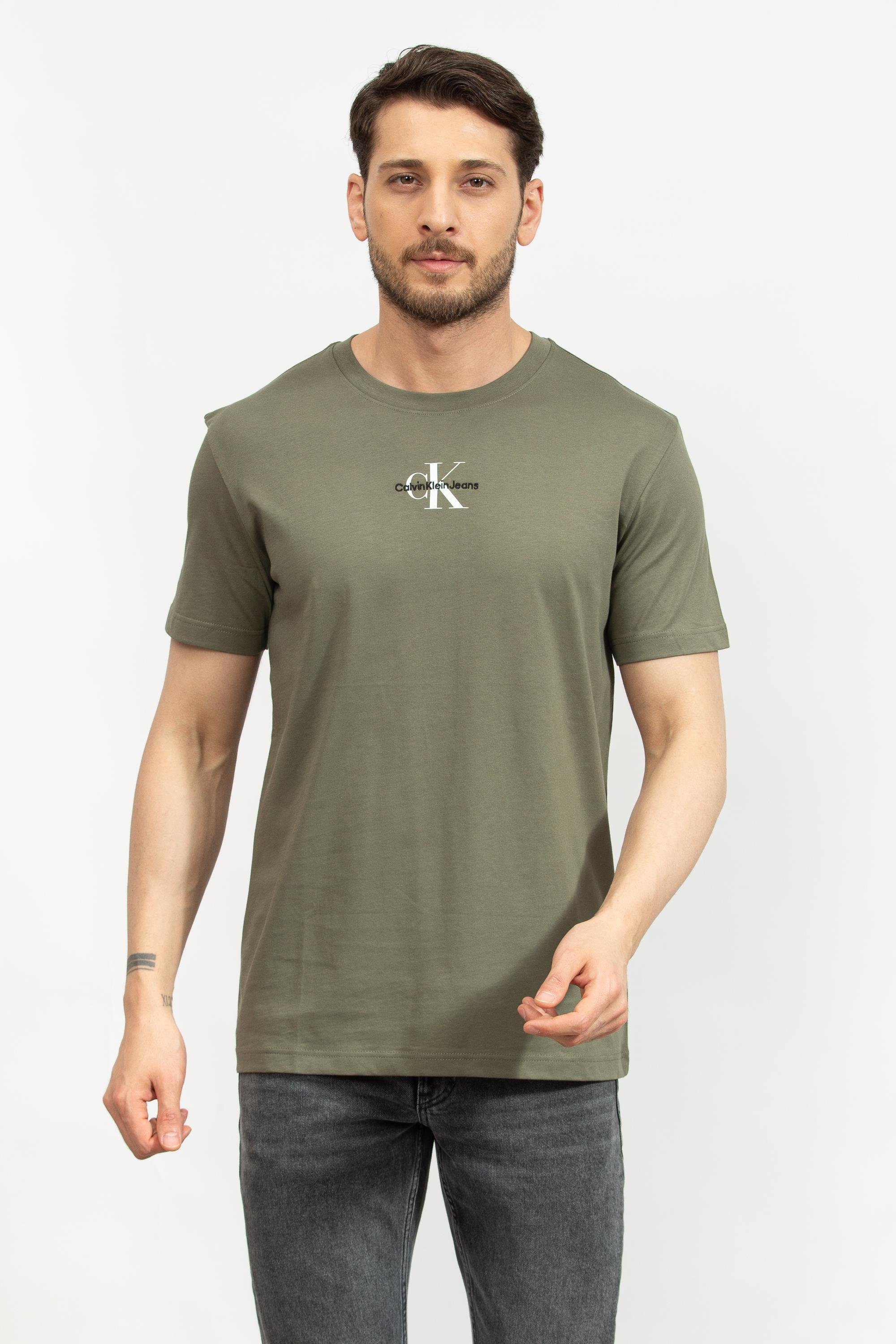 Calvin Klein Monologo Regular Erkek Bisiklet Yaka T-Shirt