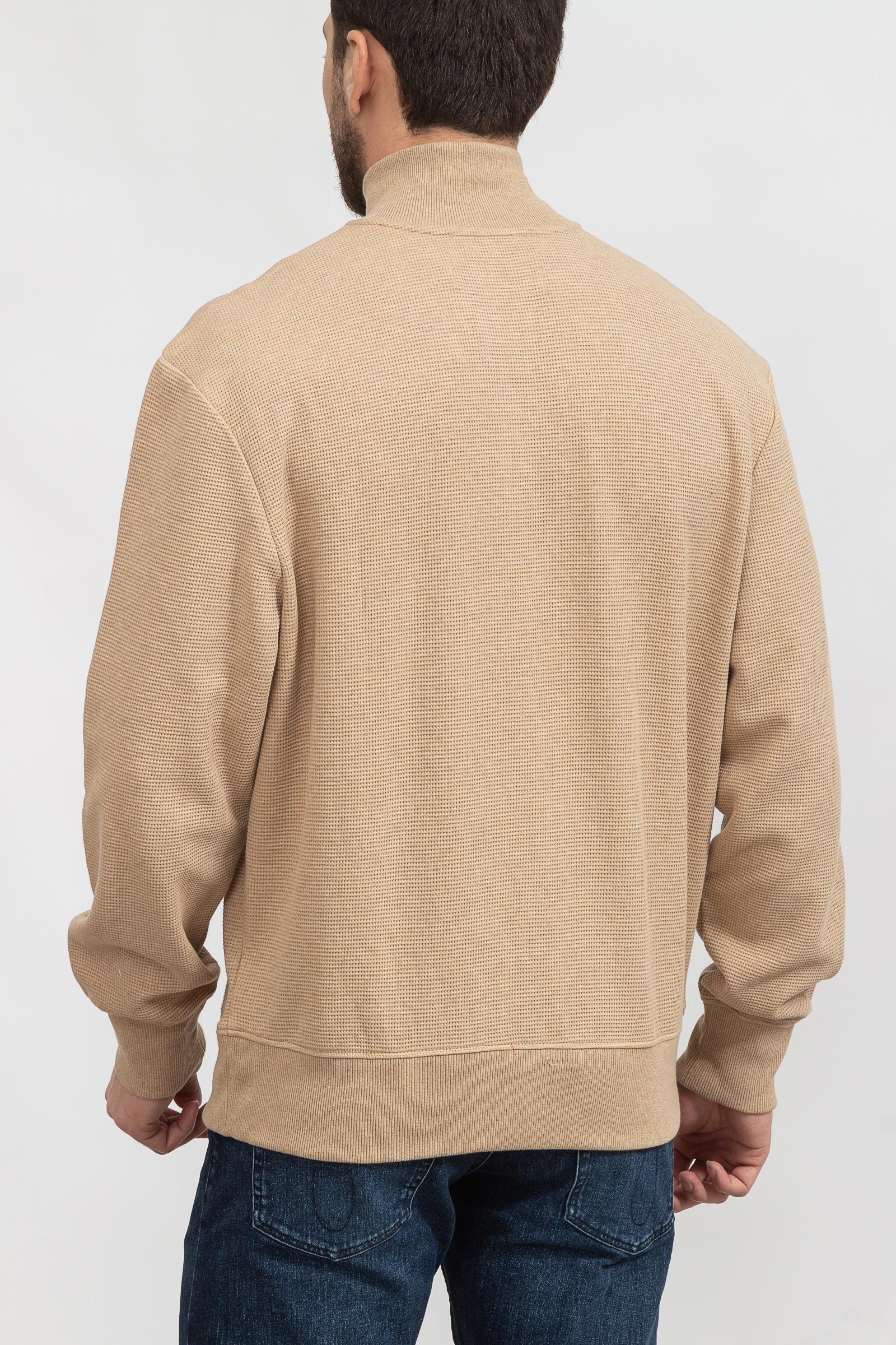 Calvin Klein Monologo Waffle Half Zip Hwk Erkek Fermuarlı Sweatshirt