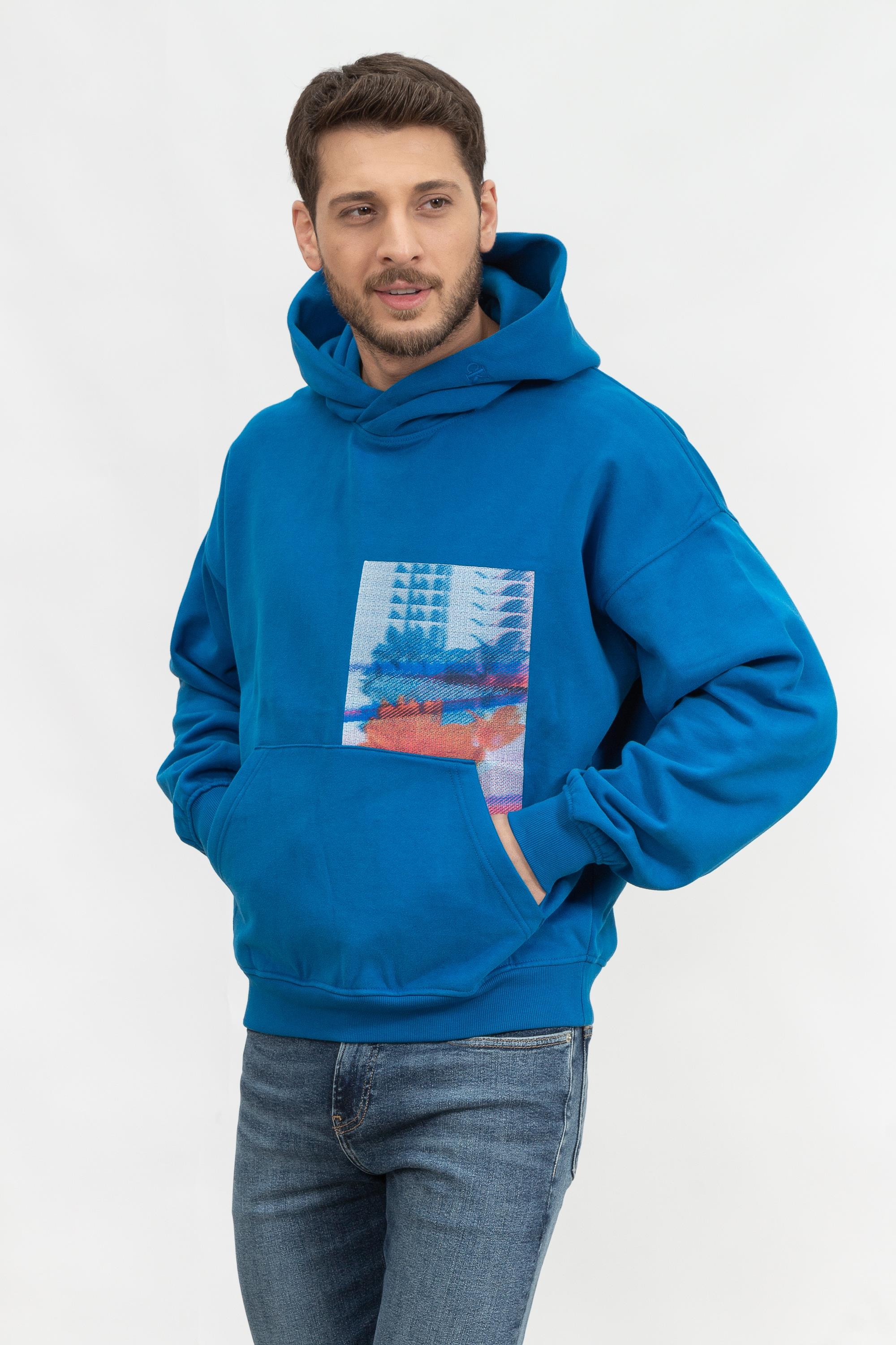 Calvin Klein Motion Floral Graphic Hoodie Erkek Kapüşonlu Sweatshirt