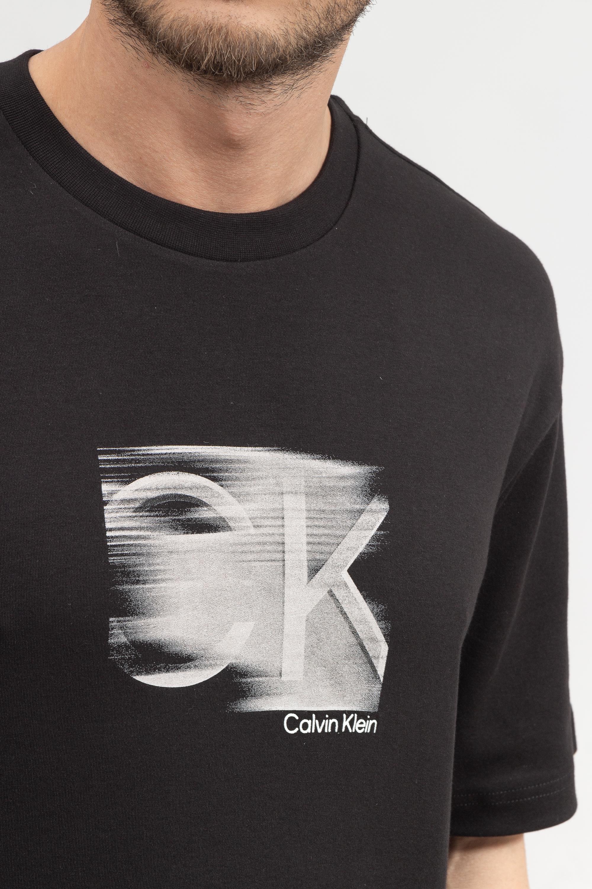 Calvin Klein Motion Logo Modern Comfort Erkek Bisiklet Yaka T-Shirt