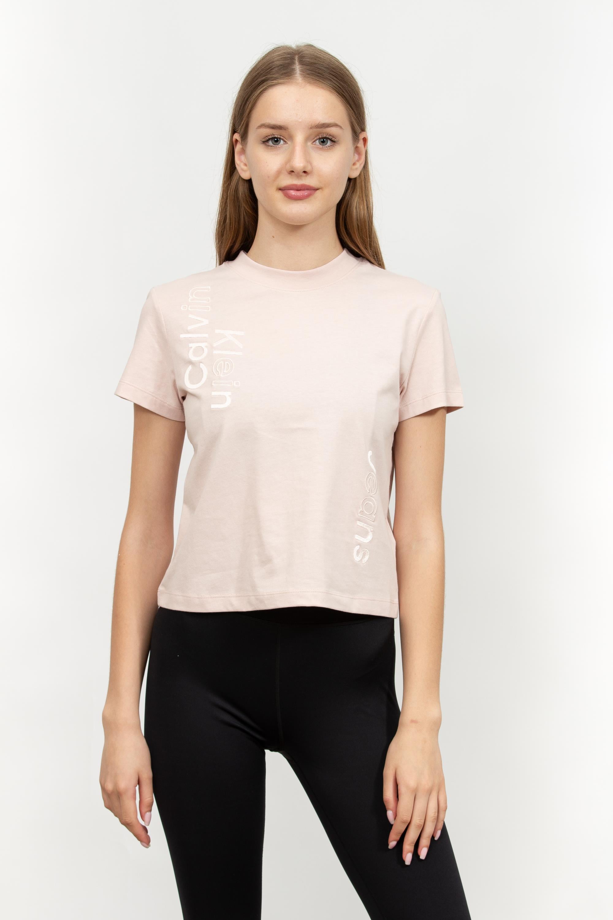 Calvin Klein Multi Placement Logo Baby Kadın Bisiklet Yaka T-Shirt