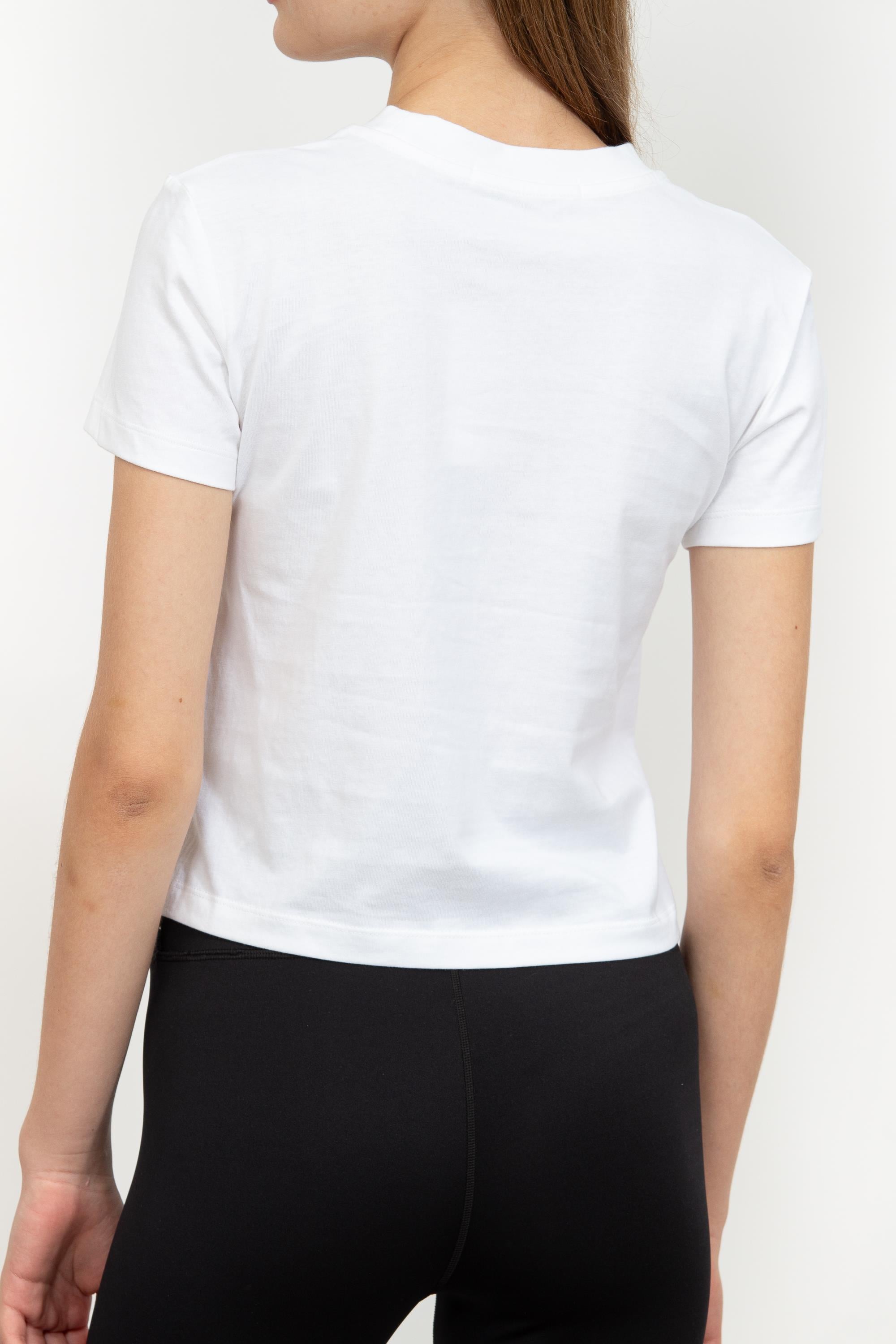 Calvin Klein Multi Placement Logo Baby Kadın Bisiklet Yaka T-Shirt