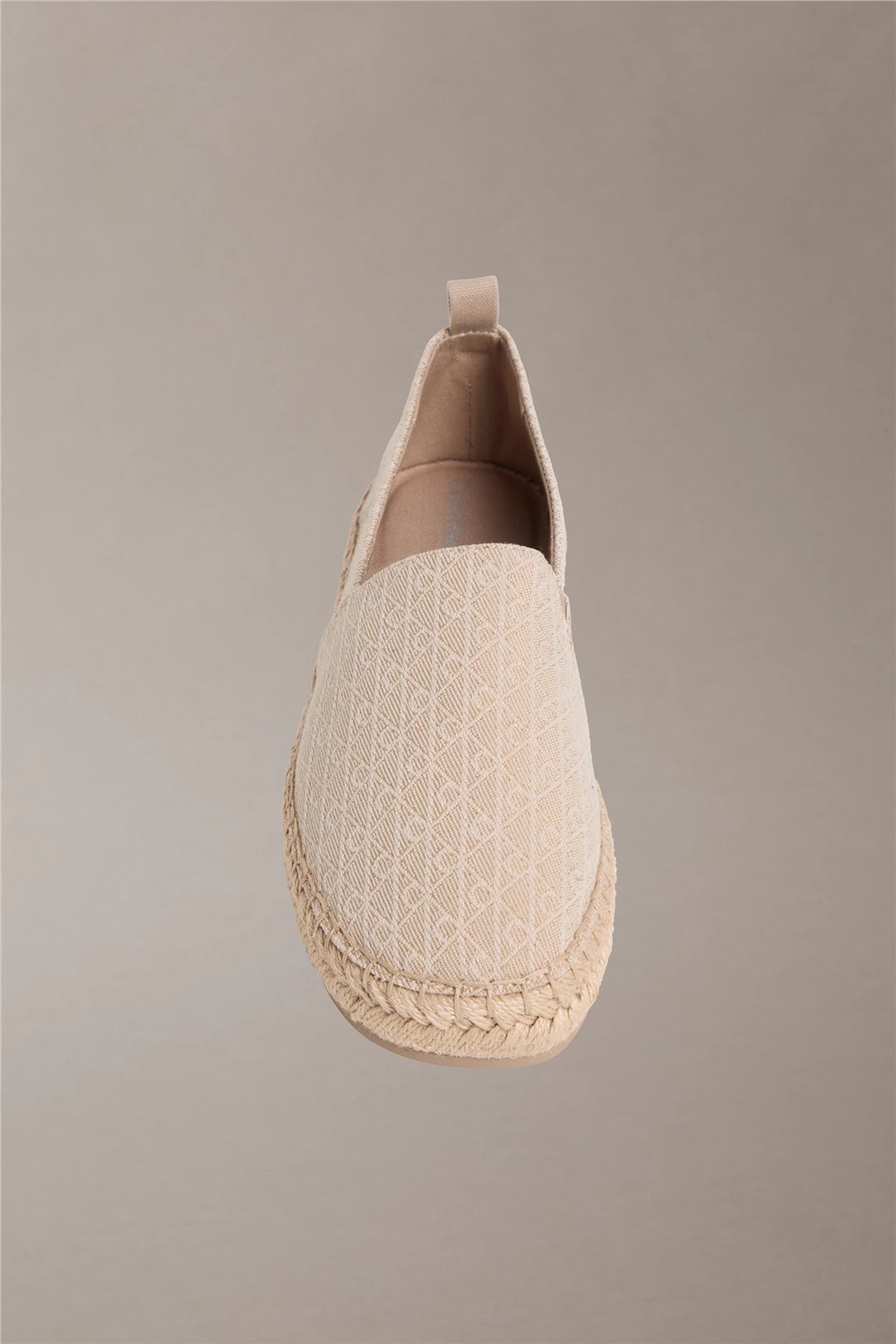 Calvin Klein Oblique Espadrille A Kadın Espadril Bej