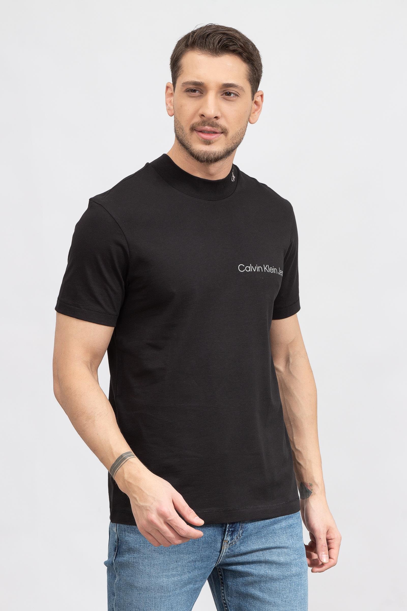 Calvin Klein Off Placed instit Erkek Bisiklet Yaka T-Shirt