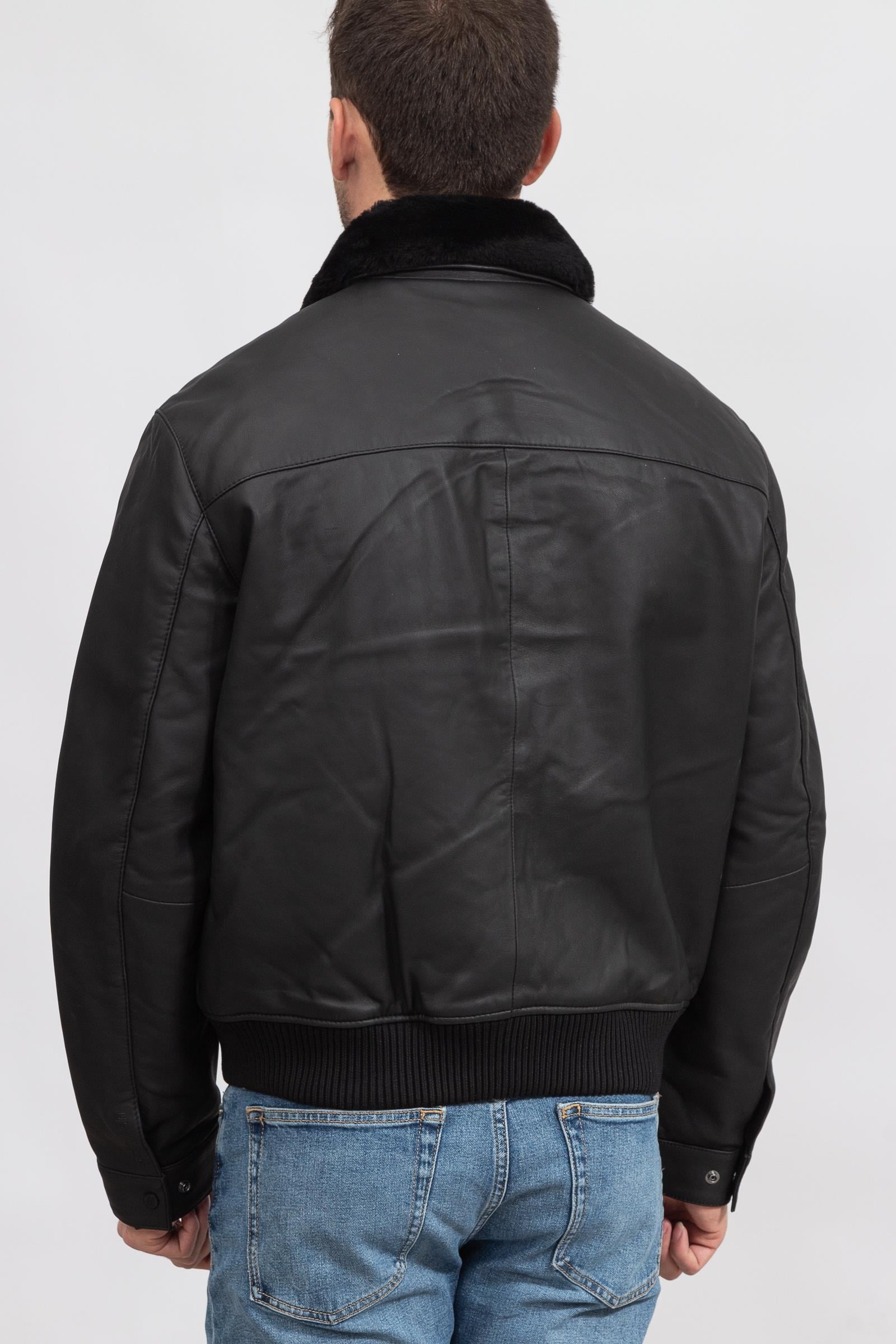 Calvin Klein Padded Wing Erkek Deri Mont