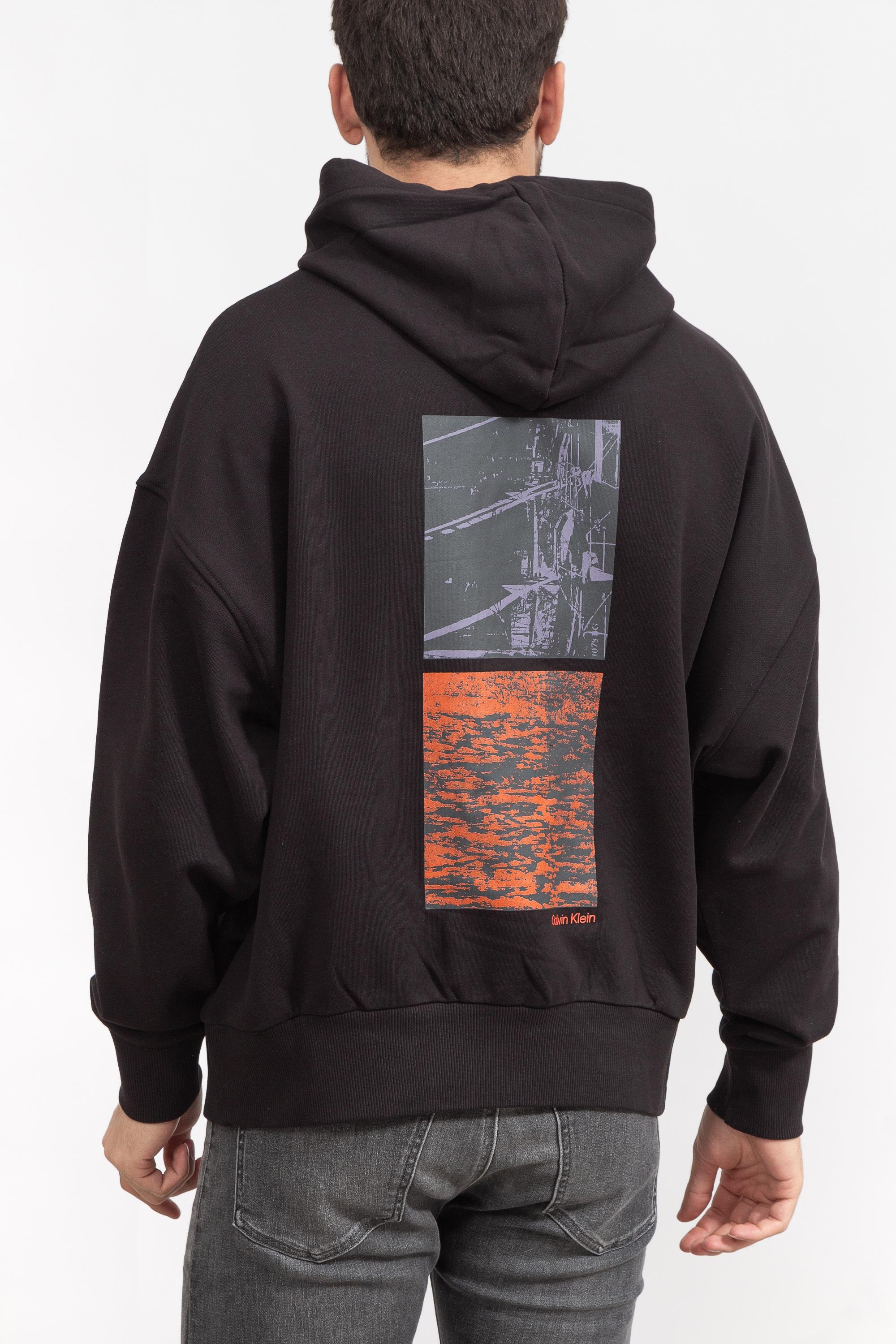 Calvin Klein Photo Back Print Mc Hoodie Erkek Kapüşonlu Sweatshirt