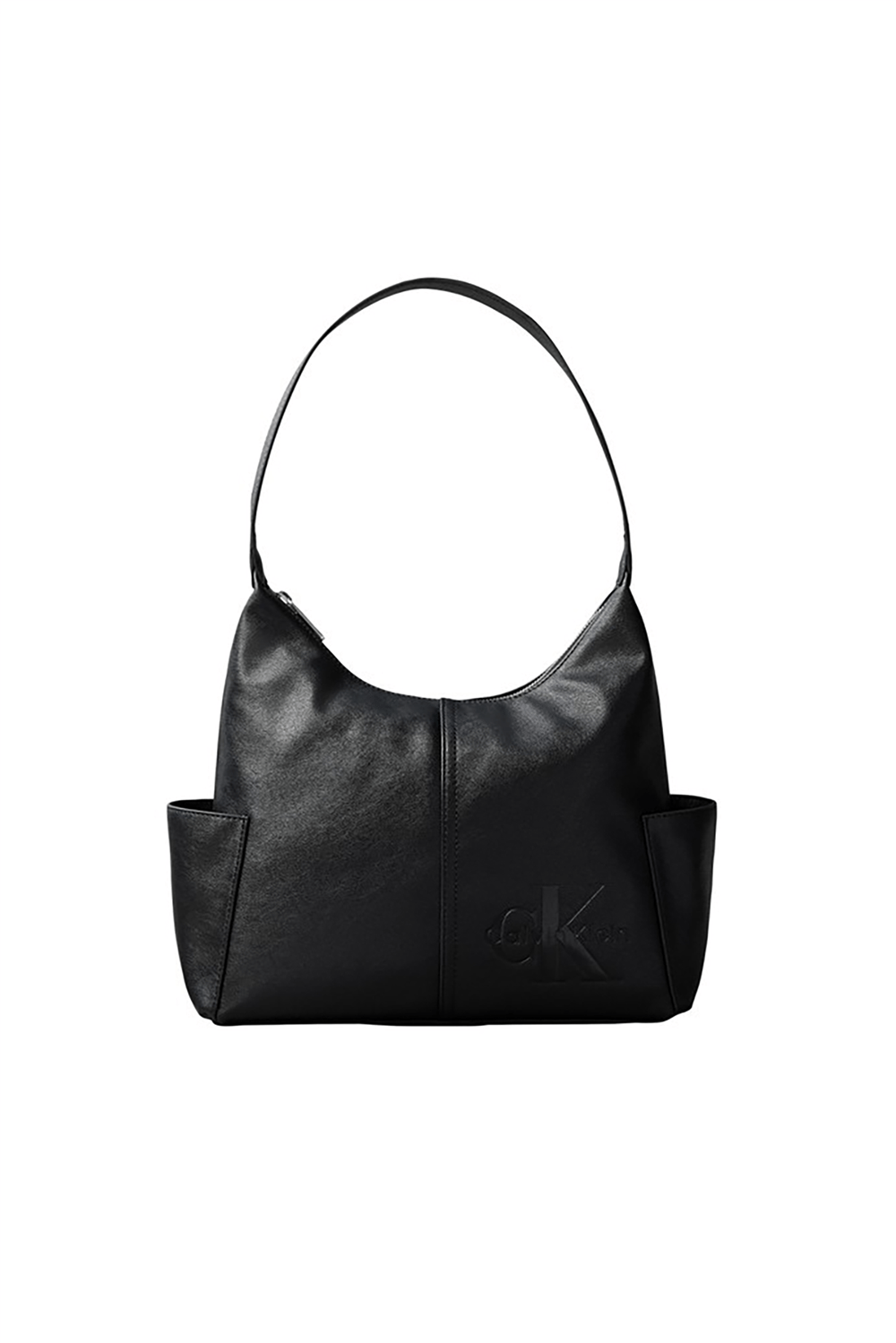 Calvin Klein Pockets Monologo L Shoulder Bag Kadın Omuz Çantası Siyah
