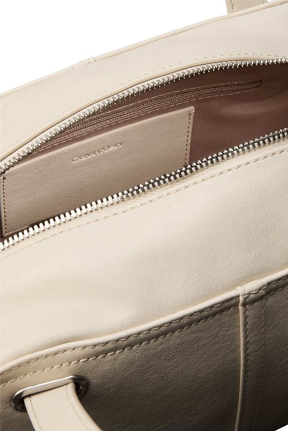 Calvin Klein Pockets Monologo Shoulder Bag Kadın Mini Omuz Çantası Bej