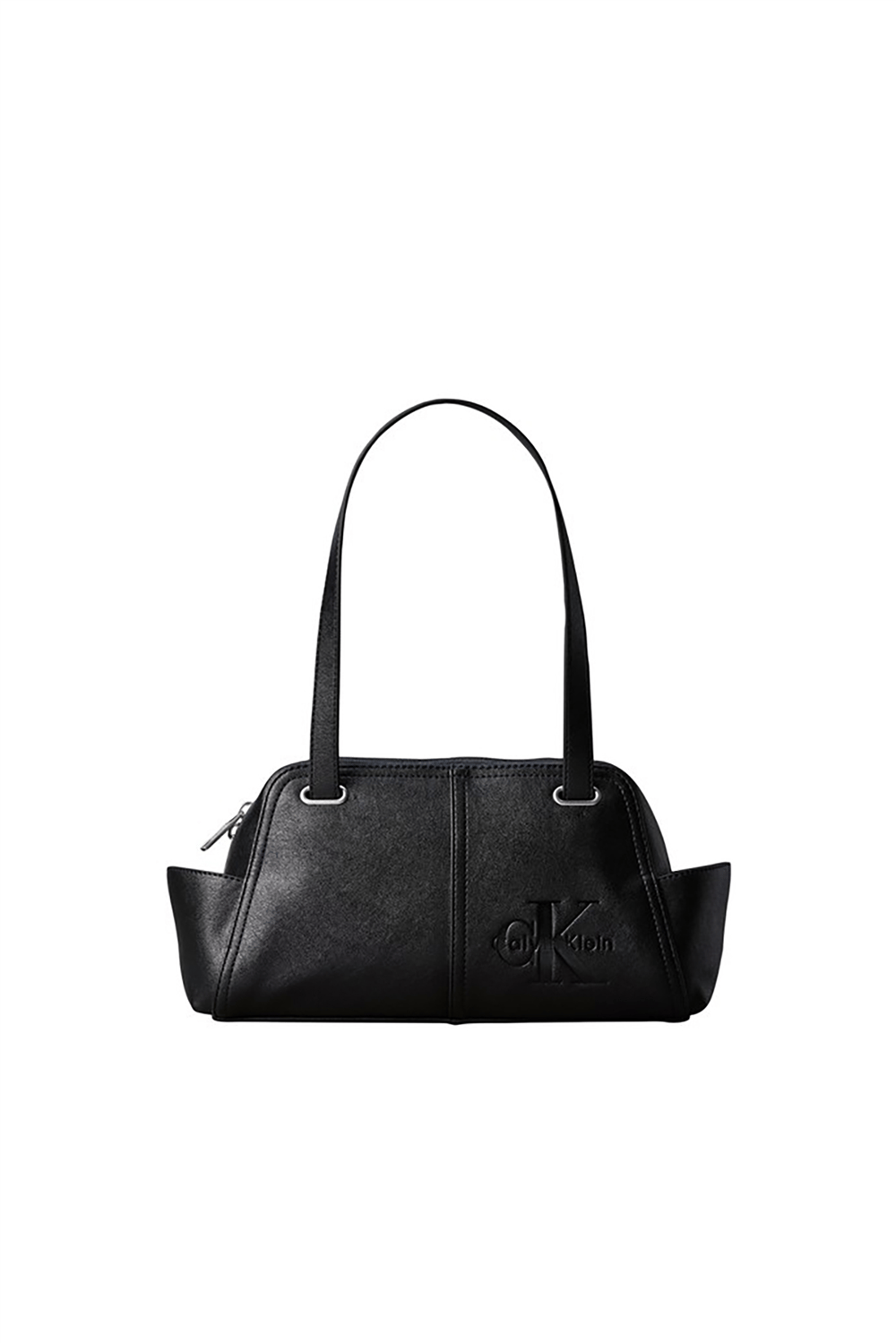 Calvin Klein Pockets Monologo Shoulder Bag Kadın Mini Omuz Çantası Siyah